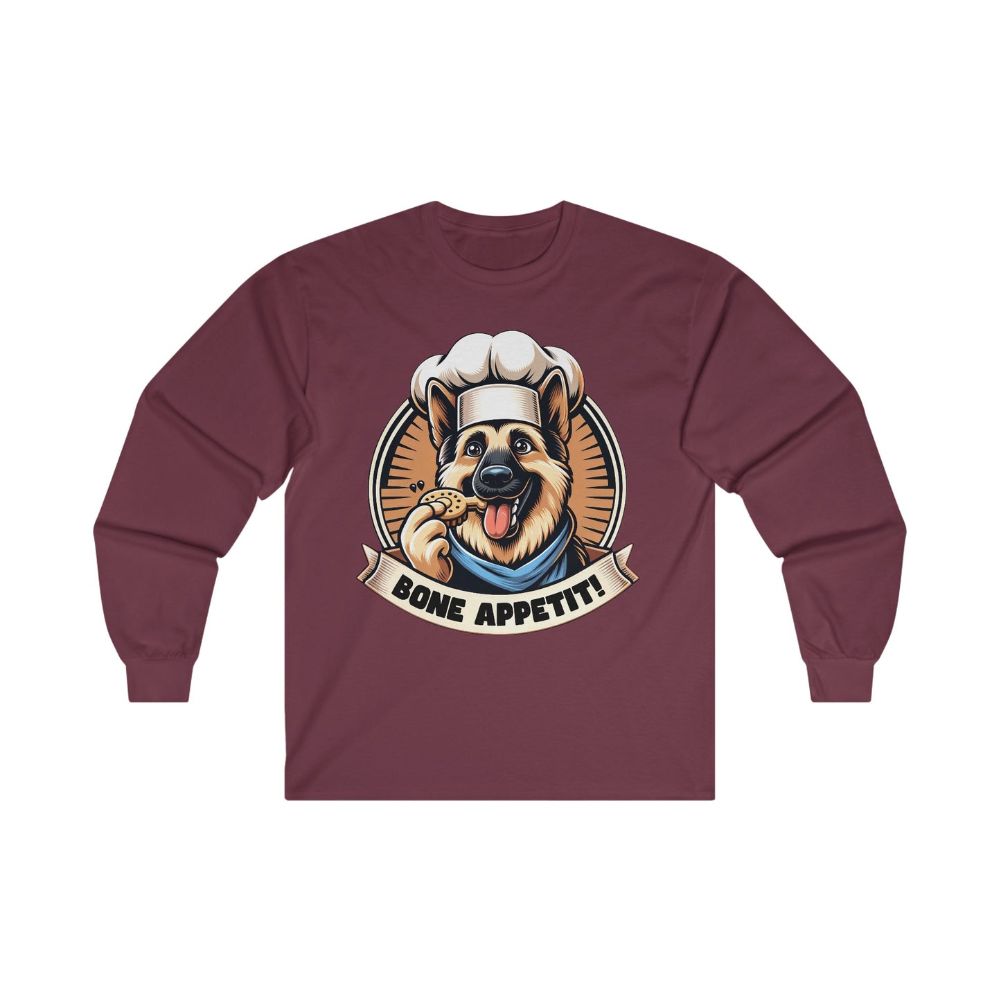 Bone Appetit Long Sleeve Shirt (20 colors) (German Shepherd)