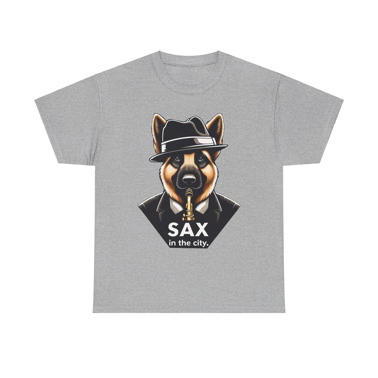 Sax in the City T-Shirt (13 colors) (German Shepherd)