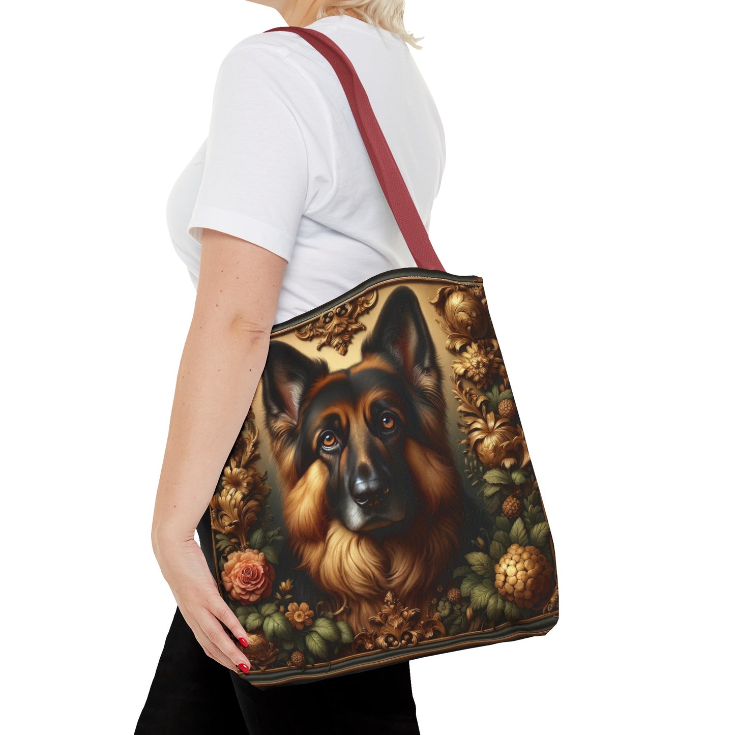 Baroque-inspired German Shepherd Tote Bag