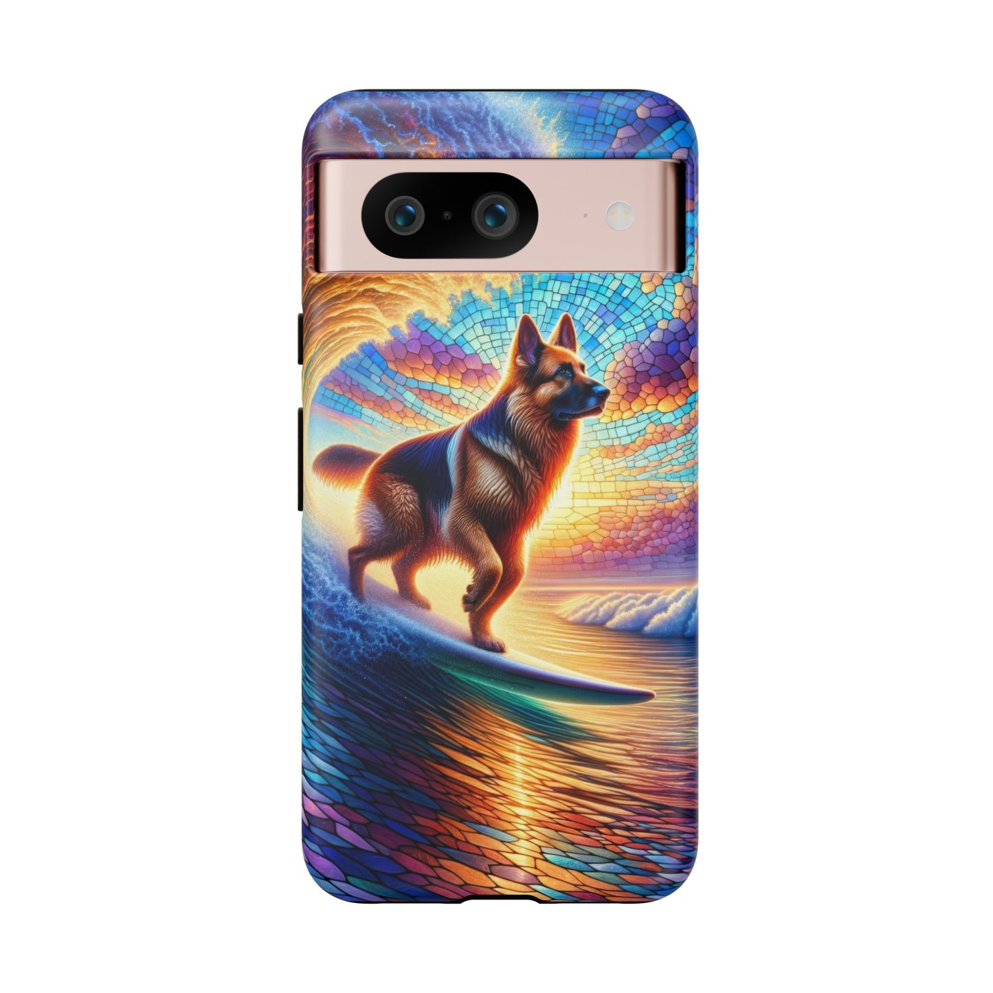 German Shepherd Surfing Phone Case