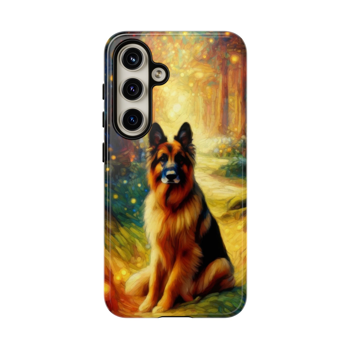 Neo-impressionism and fairy tale German Shepherd Phone Case