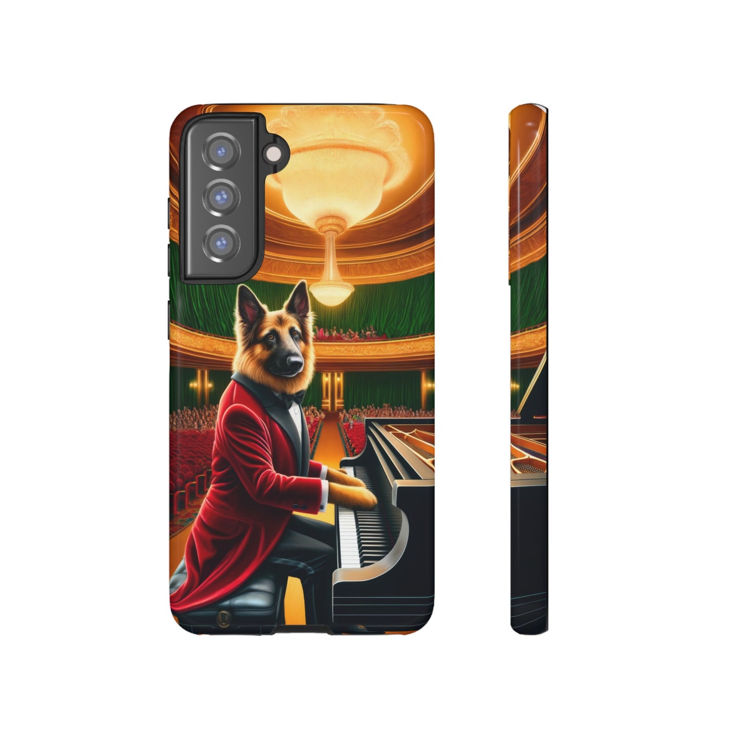 German Shepherd Playing the Piano Phone Case