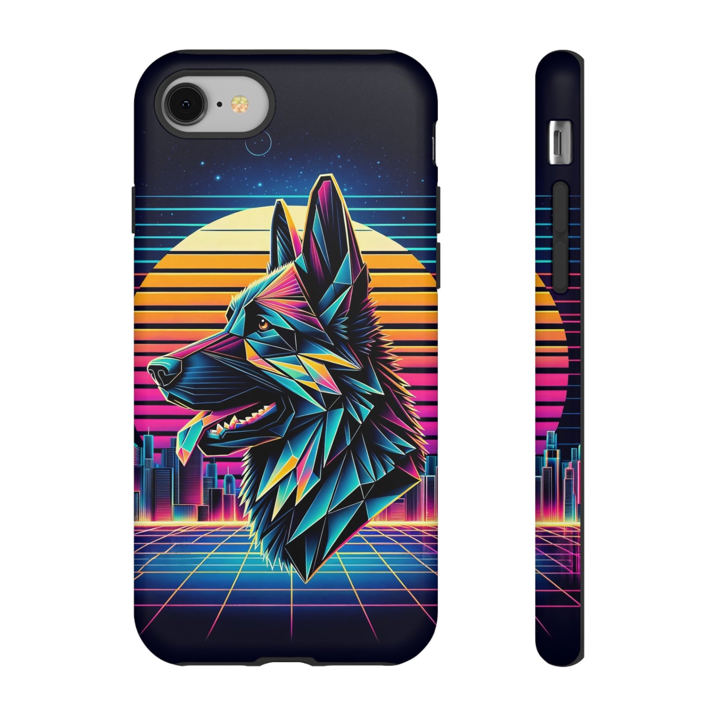 Origami and polyart German Shepherd Phone Case