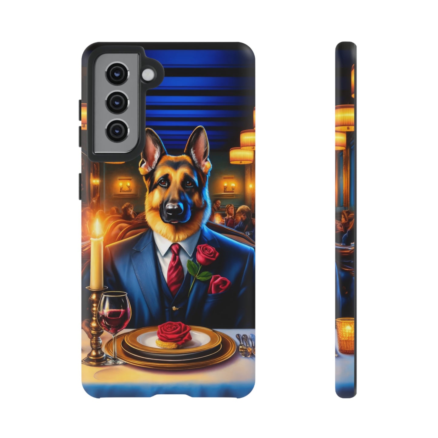 German Shepherd Going on a Date at a Restaurant Phone Case