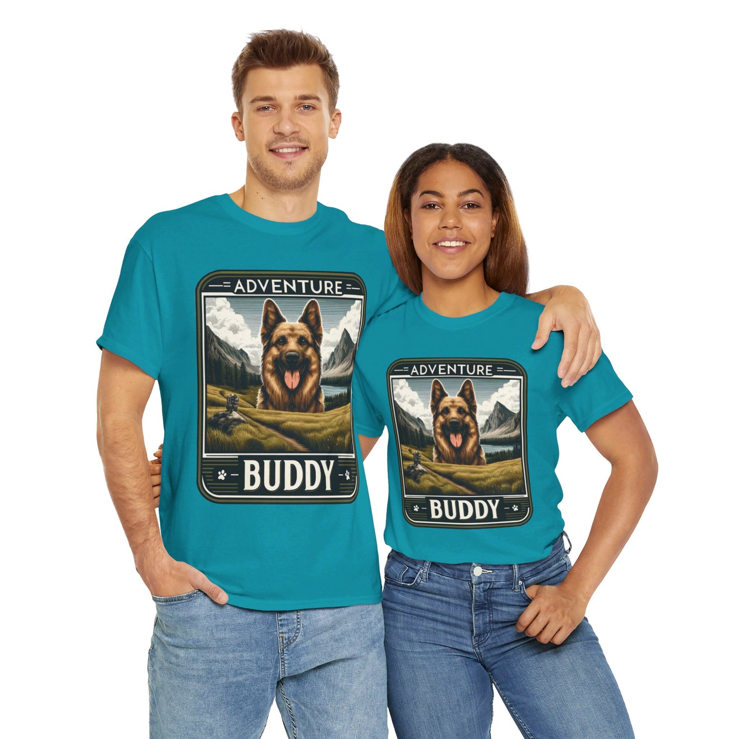 Adventure Buddy T-Shirt (13 colors) (German Shepherd)