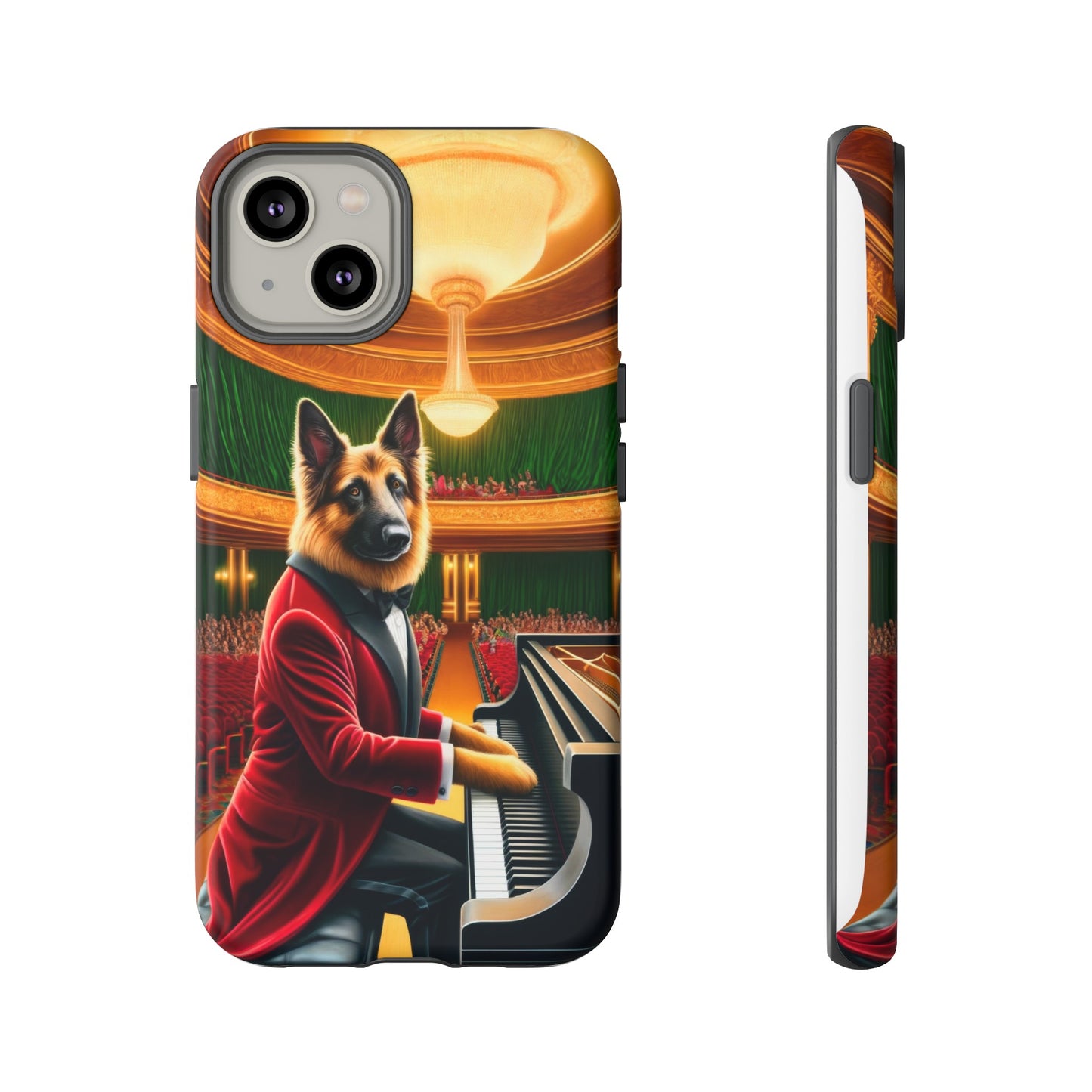 German Shepherd Playing the Piano Phone Case