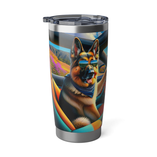 German Shepherd Driving a Car 20oz Tumbler
