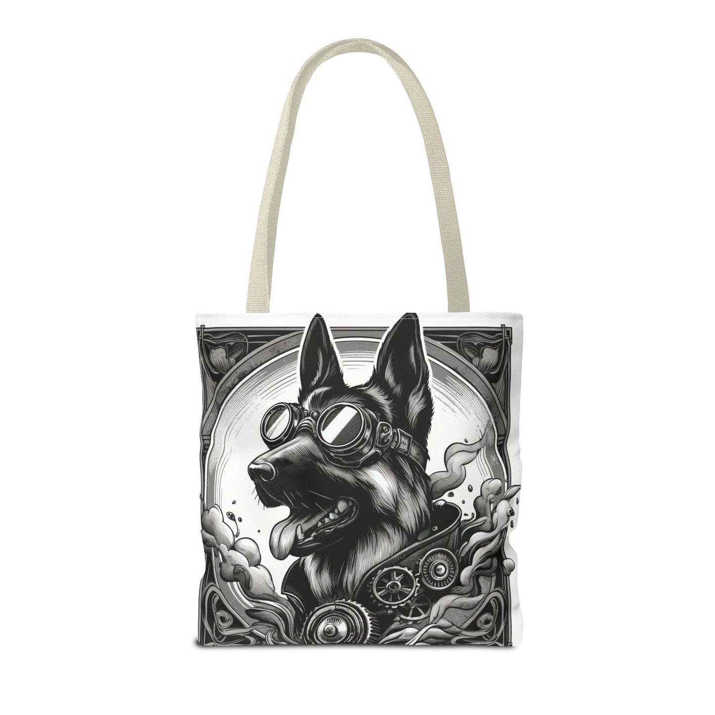 Steampunk German Shepherd Tote Bag