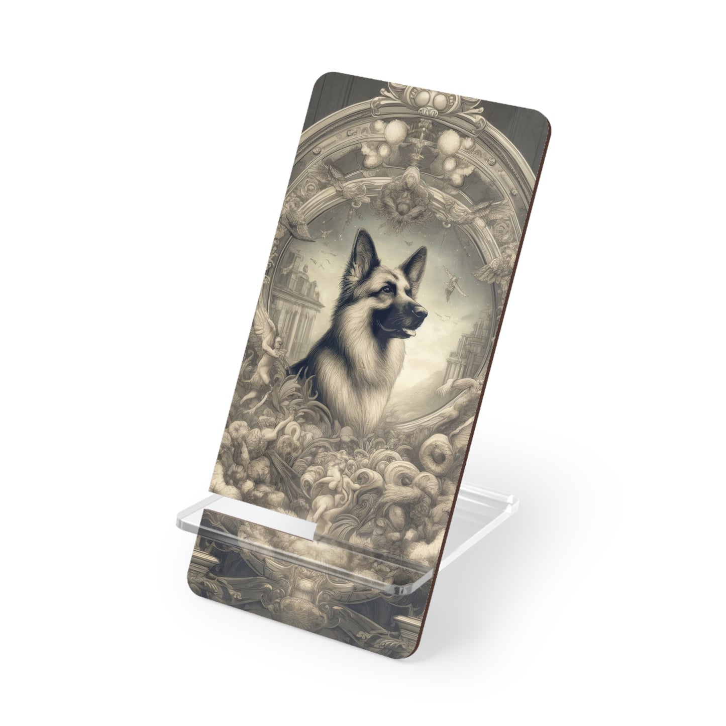 Dreamy fantasy and rococo German Shepherd Smartphone Stand