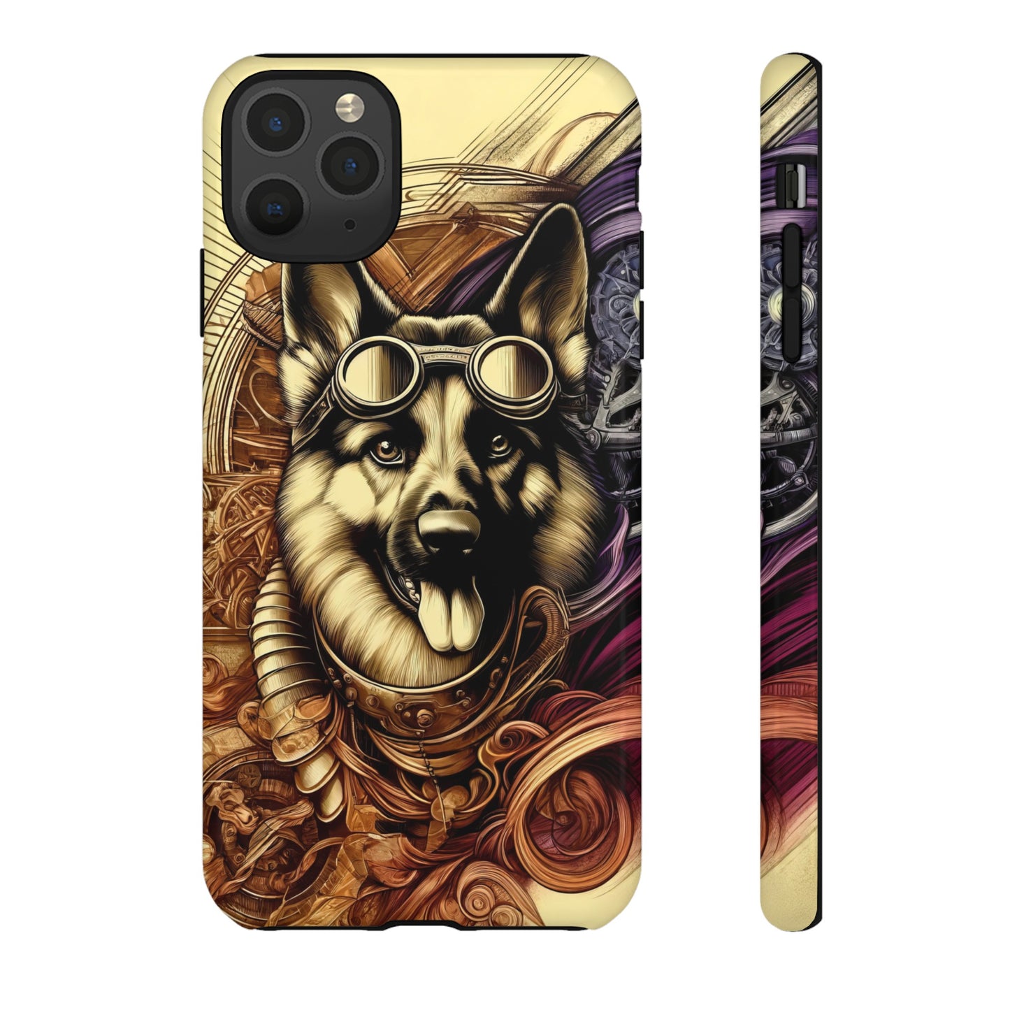 Steampunk German Shepherd Phone Case