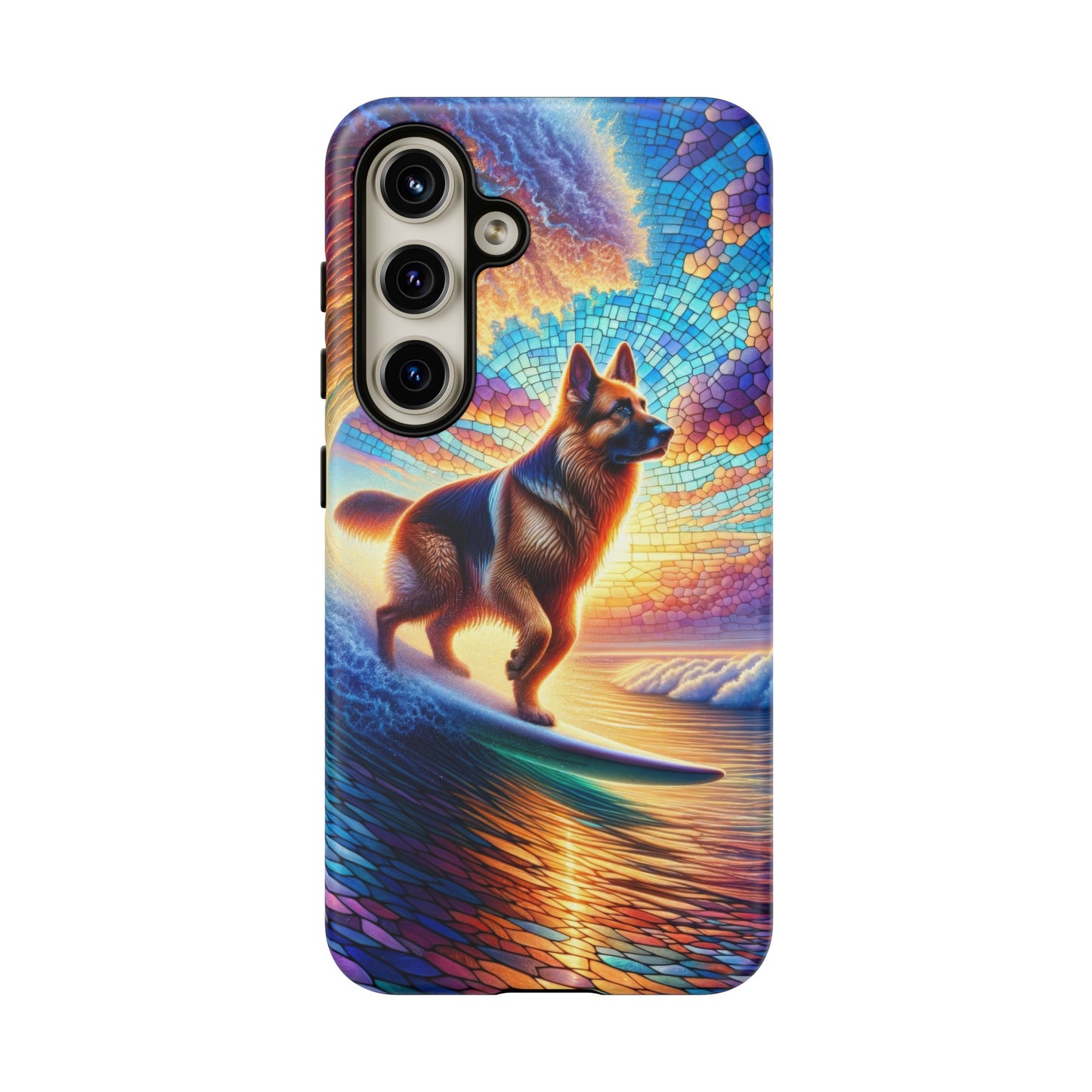 German Shepherd Surfing Phone Case