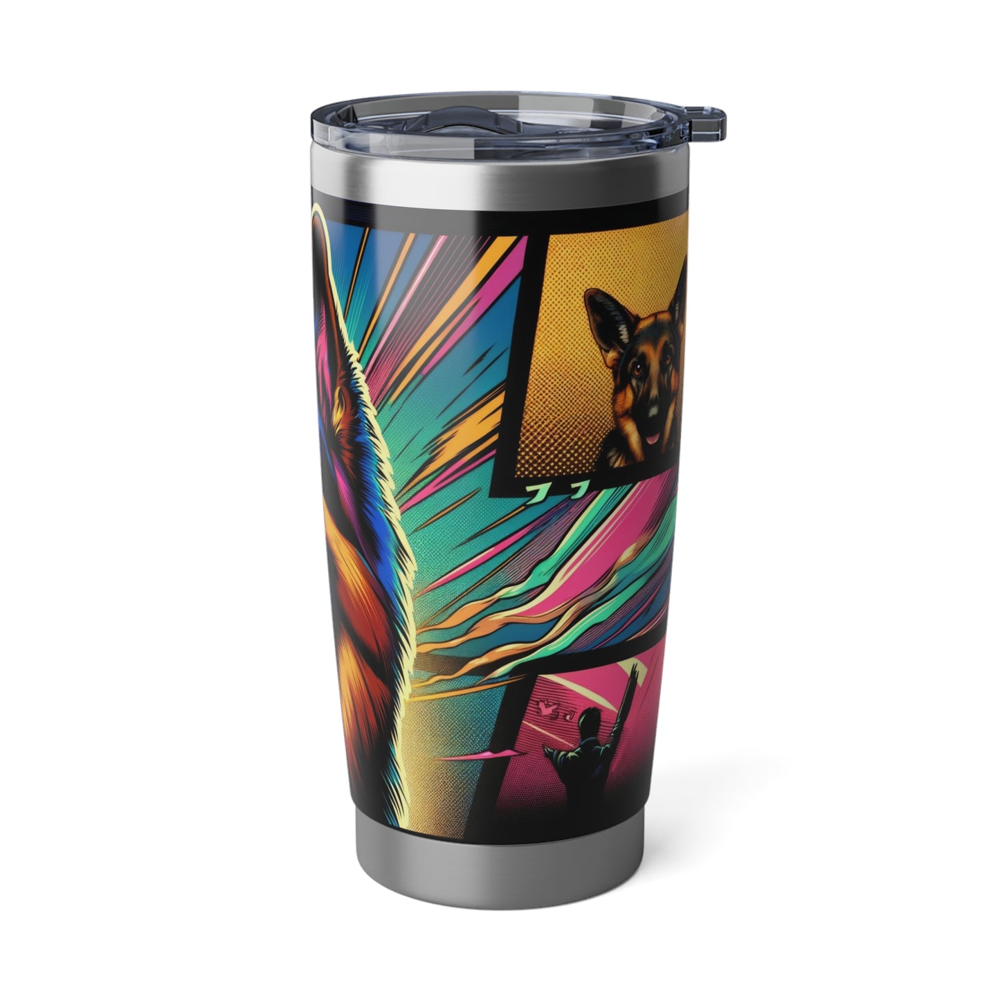 Comic book style German Shepherd 20oz Tumbler