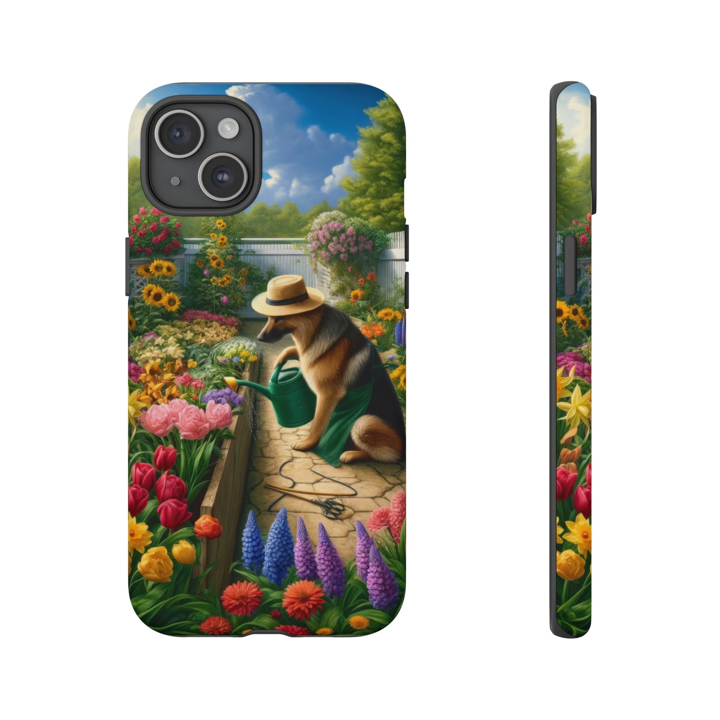 German Shepherd Gardening Phone Case