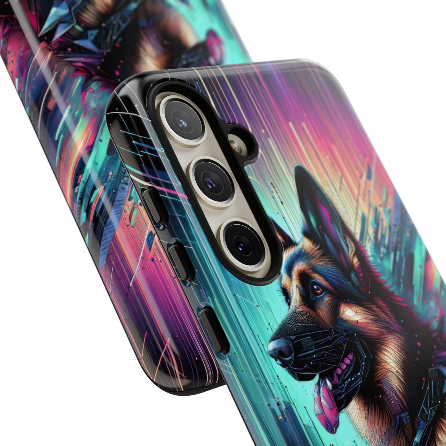 Futurism and gothic German Shepherd Phone Case