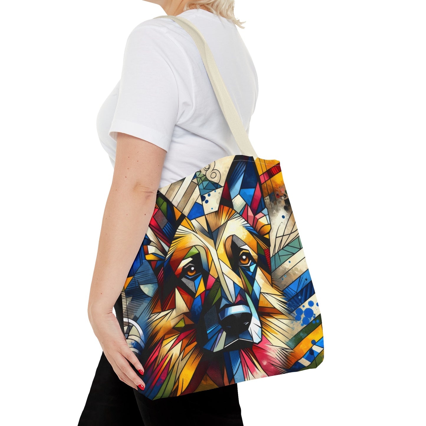 Cubist German Shepherd Tote Bag