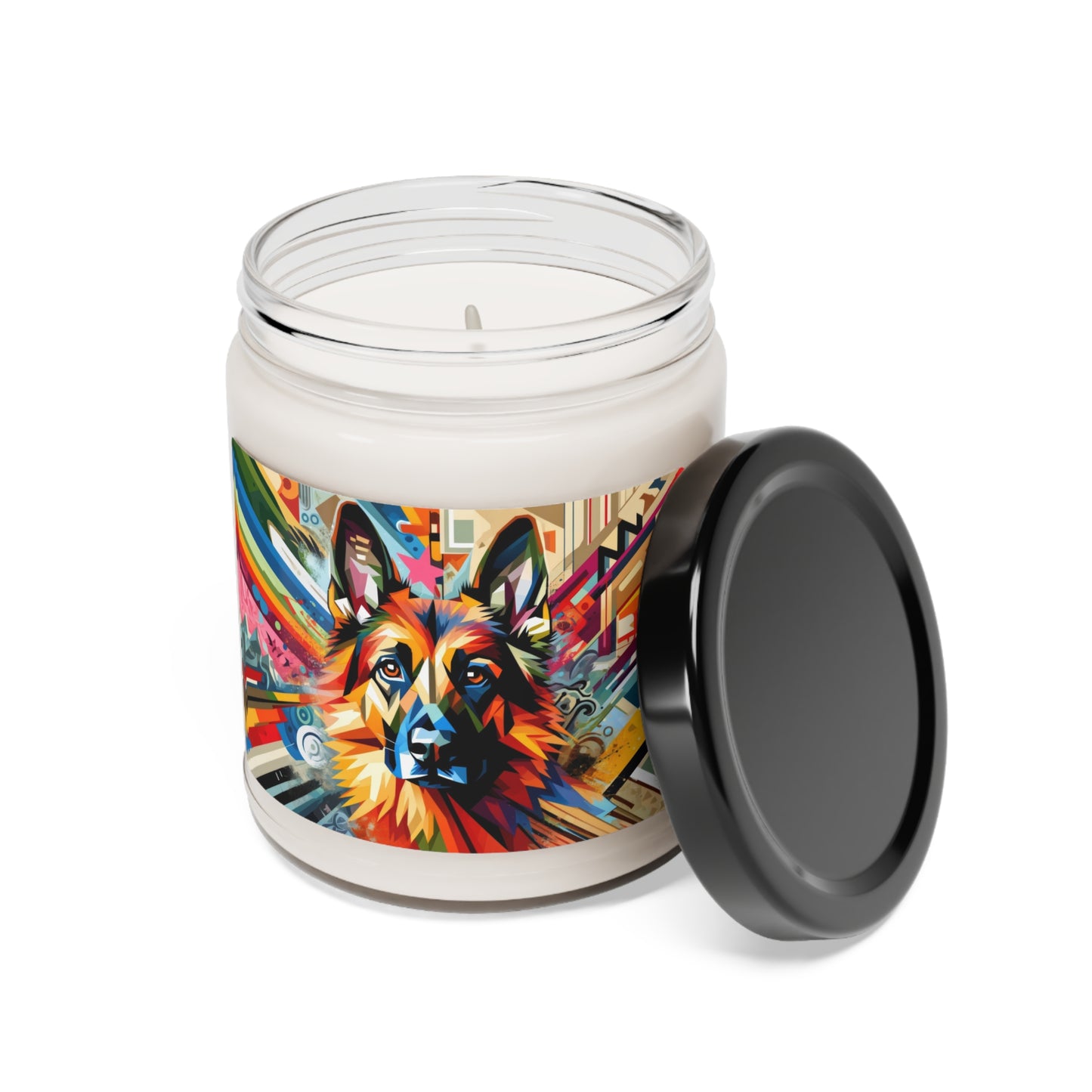 Cubist German Shepherd Scented Soy Candle, 9oz