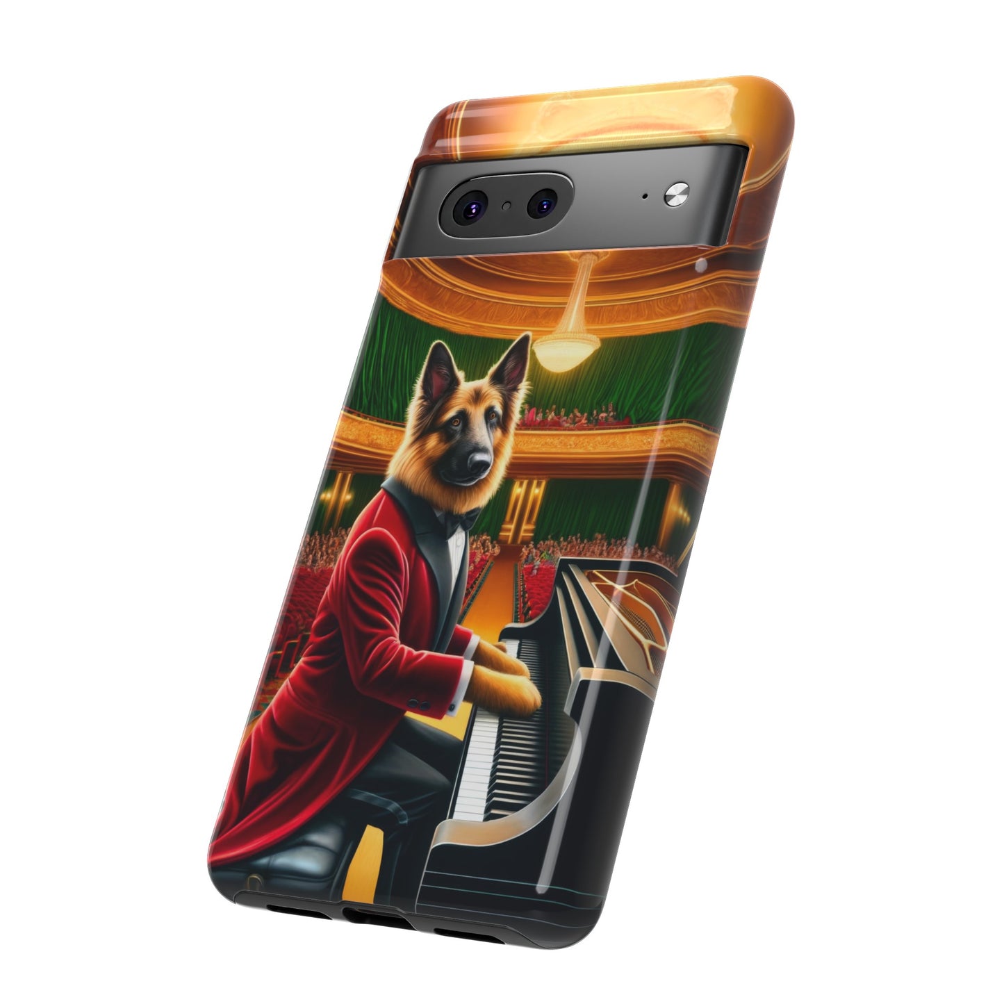 German Shepherd Playing the Piano Phone Case