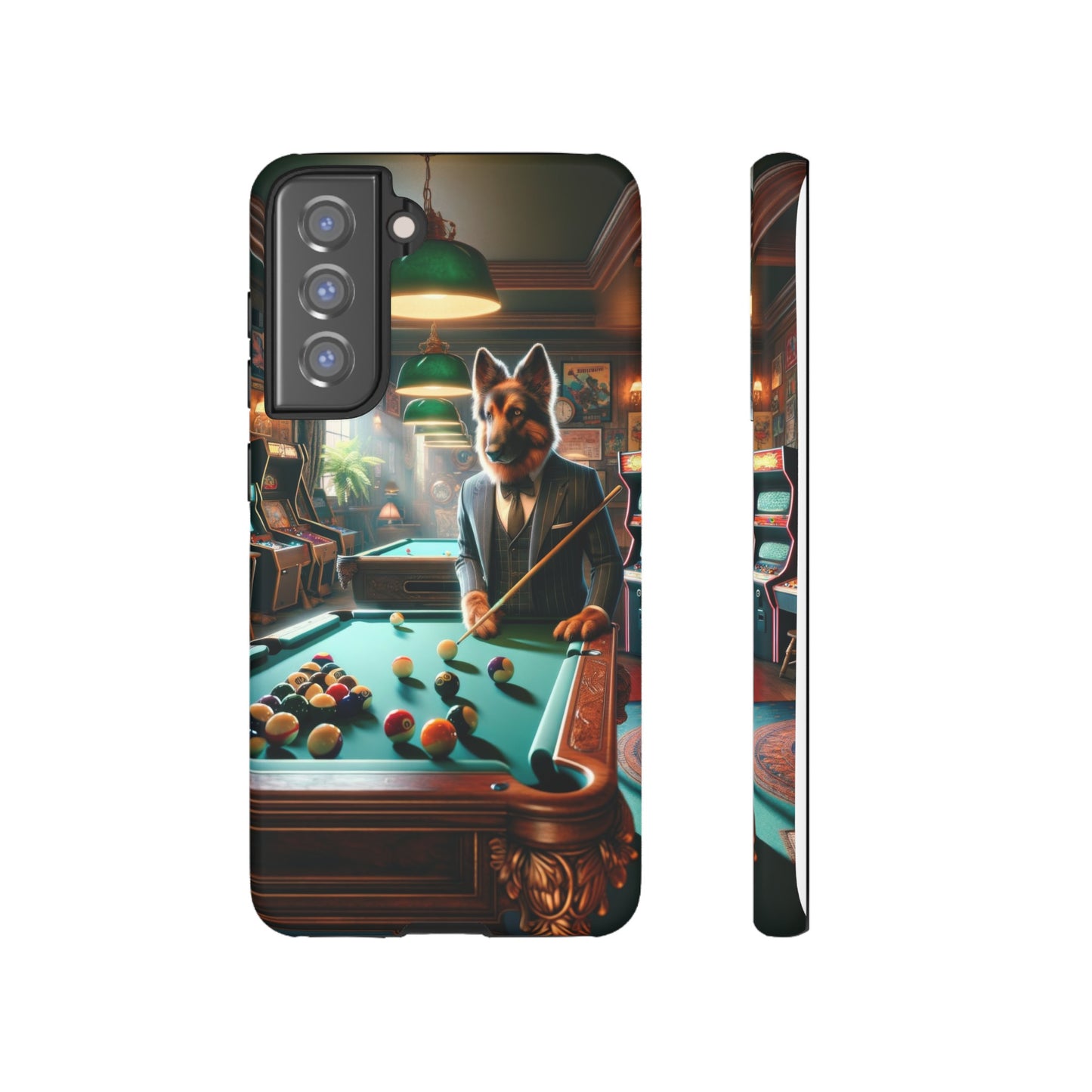 German Shepherd Playing Pool Phone Case