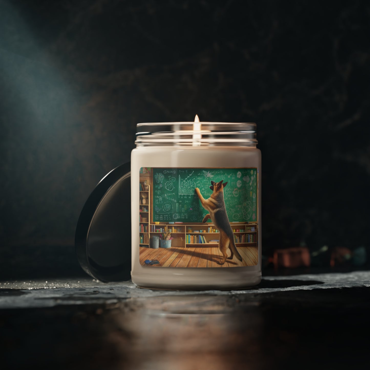 German Shepherd Professor Scented Soy Candle, 9oz