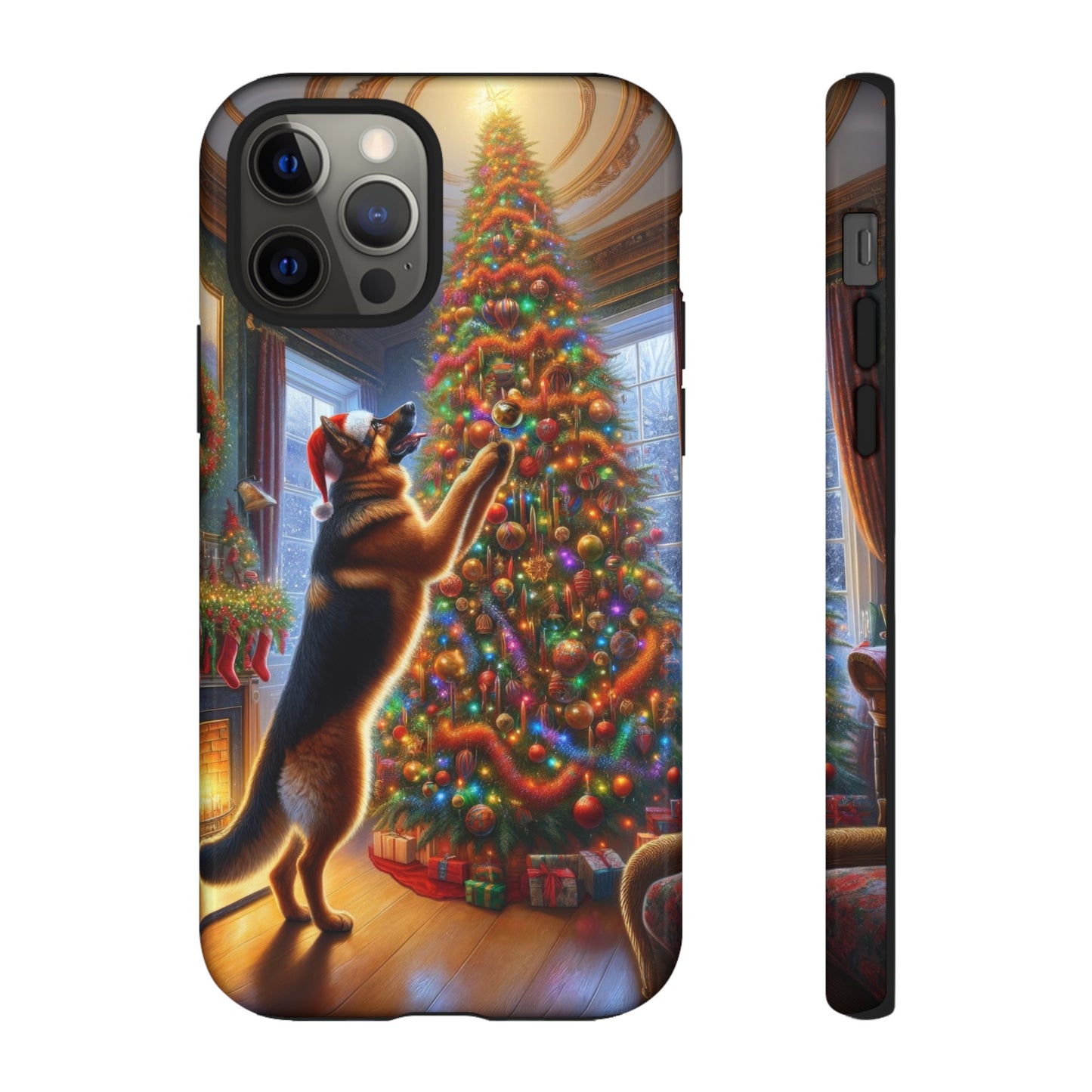 German Shepherd Christmas Tree Phone Case