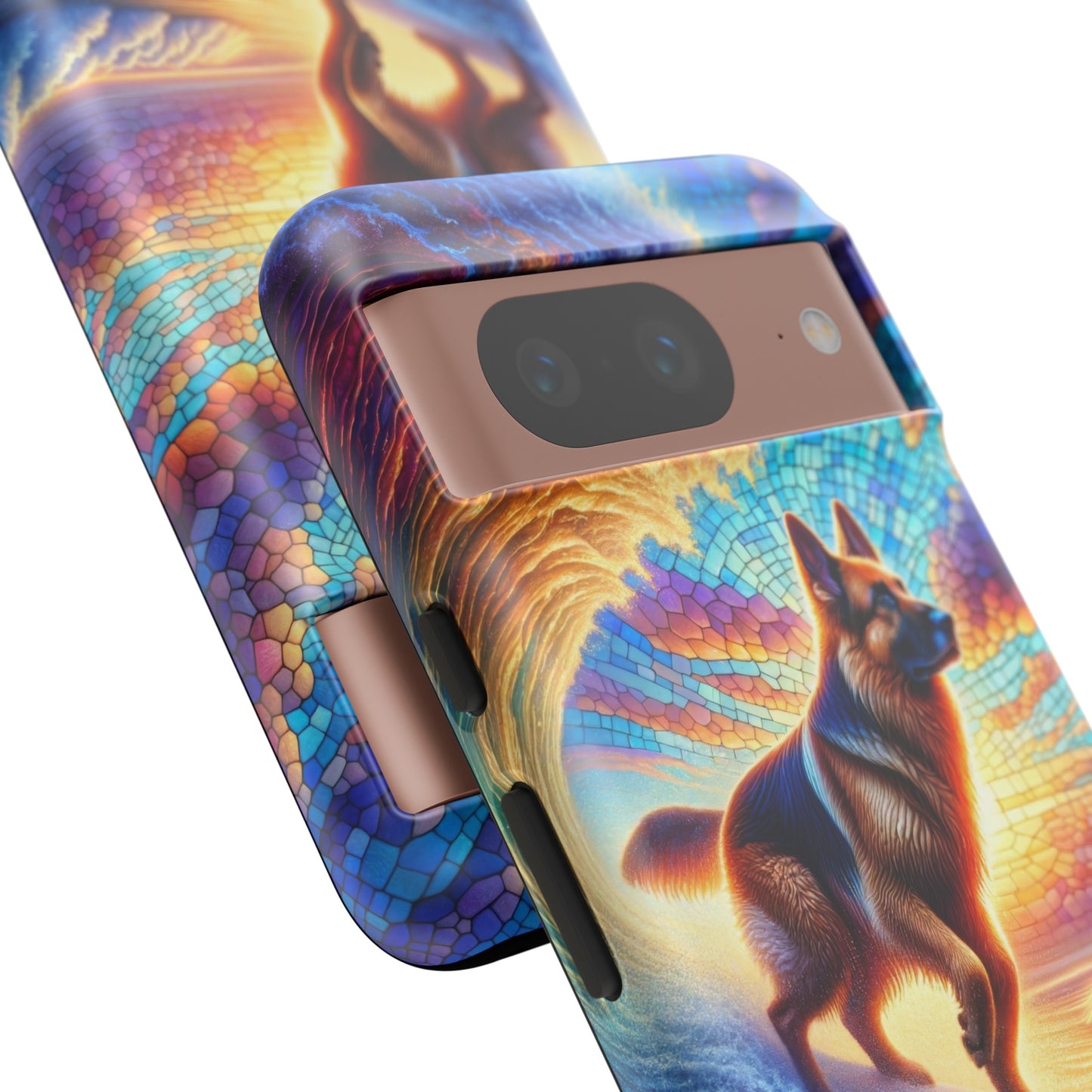 German Shepherd Surfing Phone Case