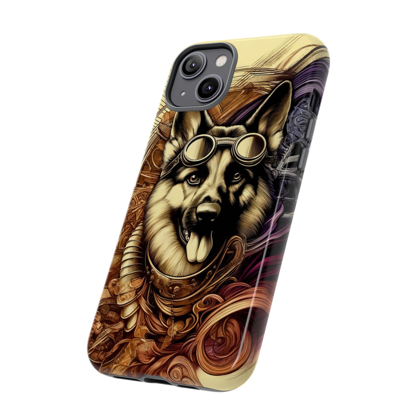 Steampunk German Shepherd Phone Case