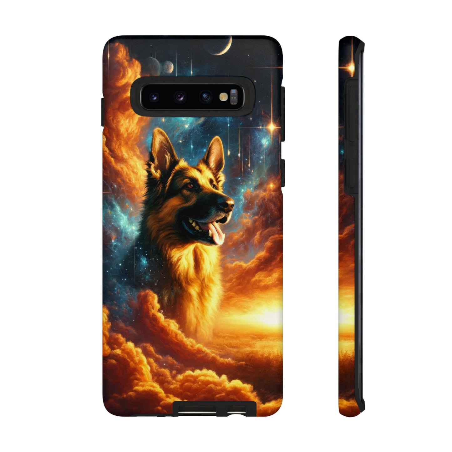 Sci-fi and stars-themed German Shepherd Phone Case