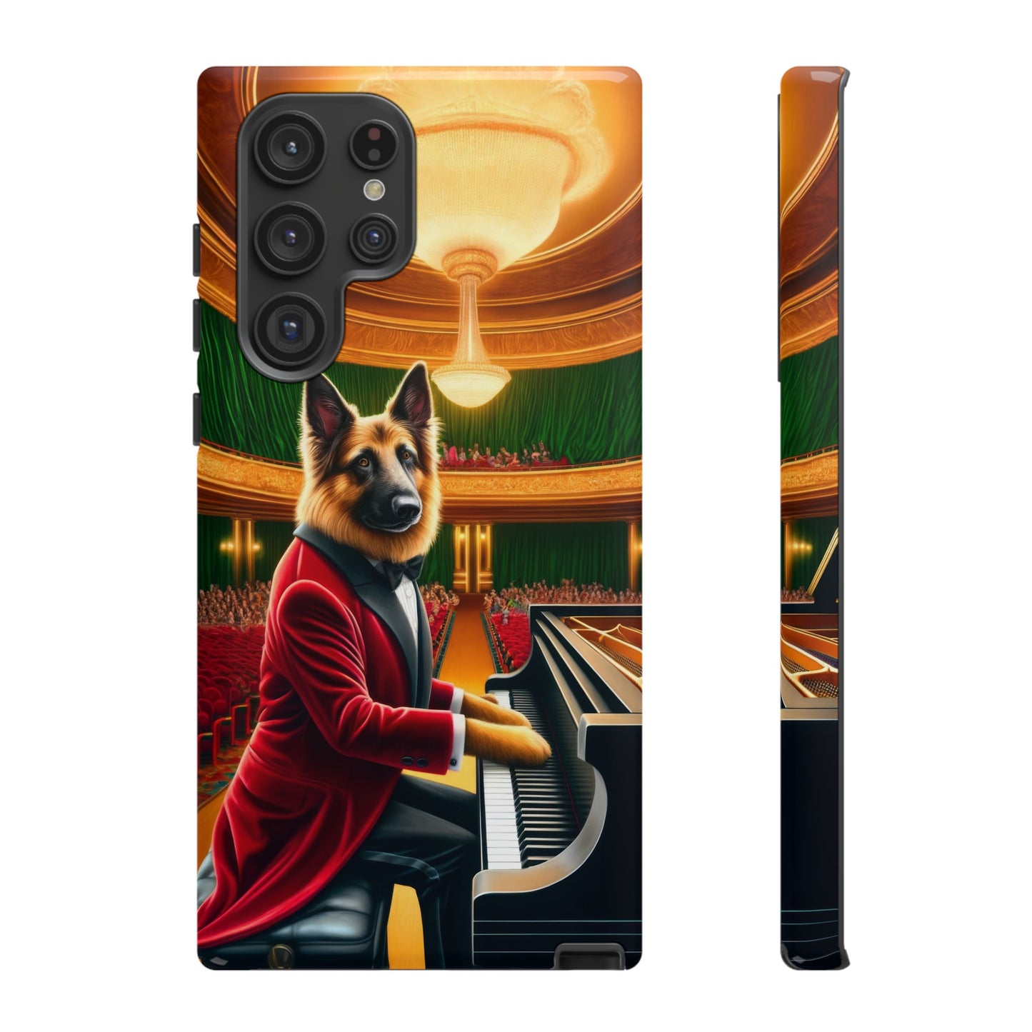 German Shepherd Playing the Piano Phone Case