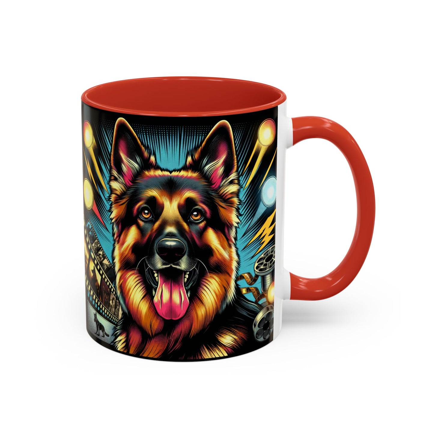 Comic book style German Shepherd Coffee Mug