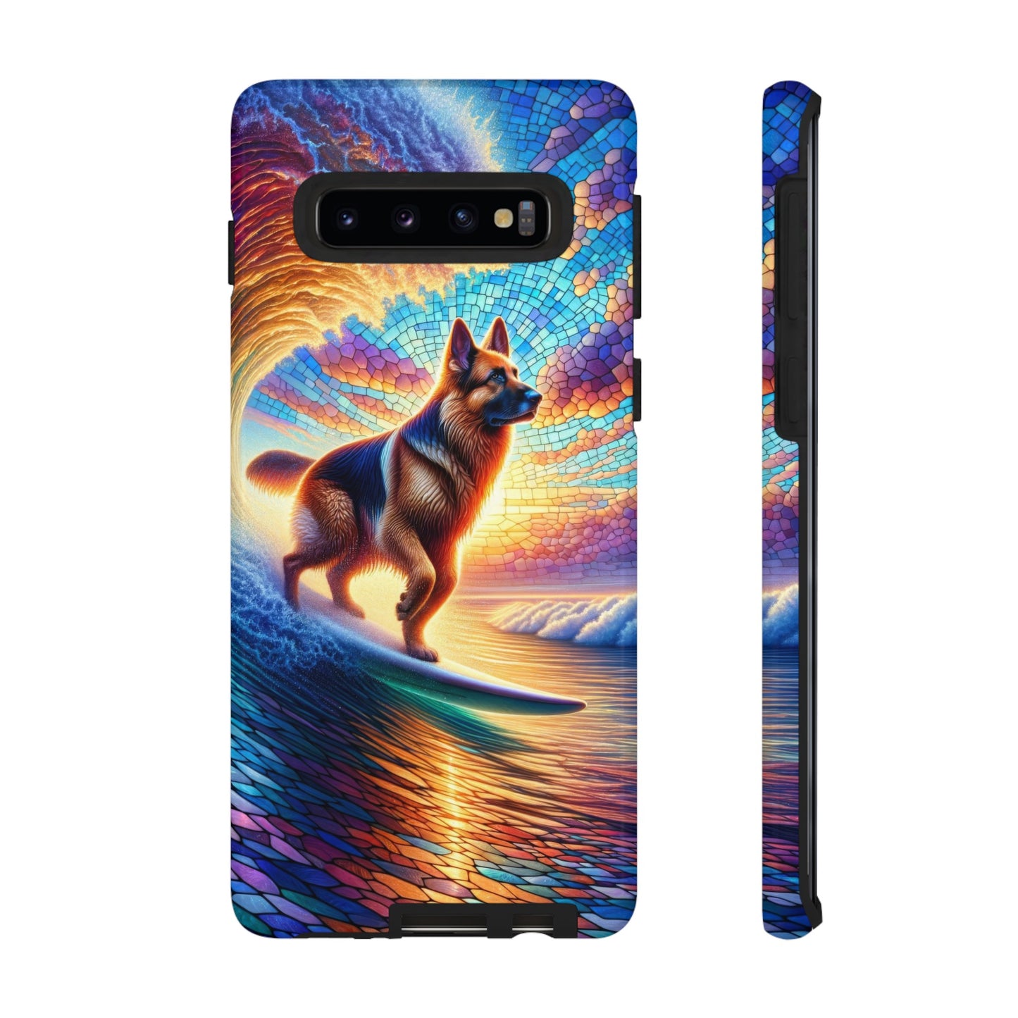 German Shepherd Surfing Phone Case