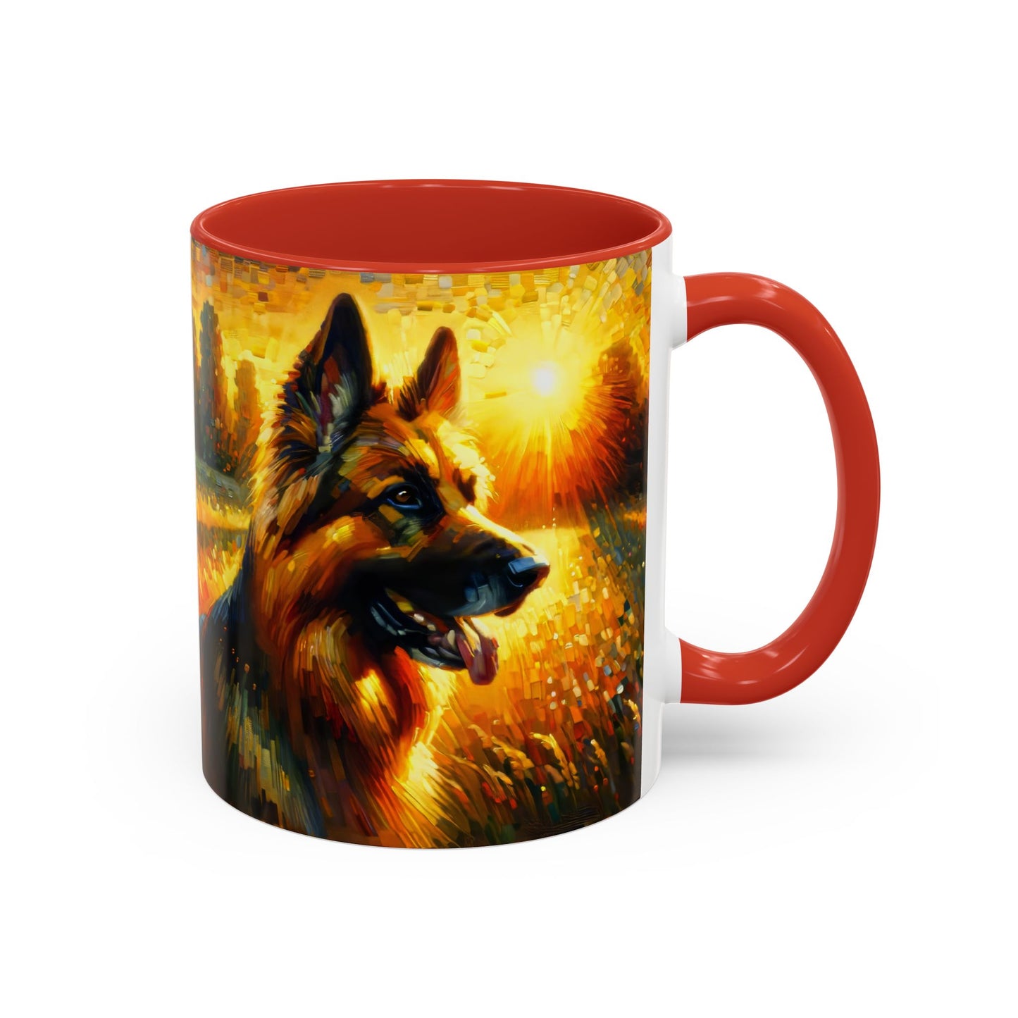 Golden hour and neo-impressionism German Shepherd Coffee Mug