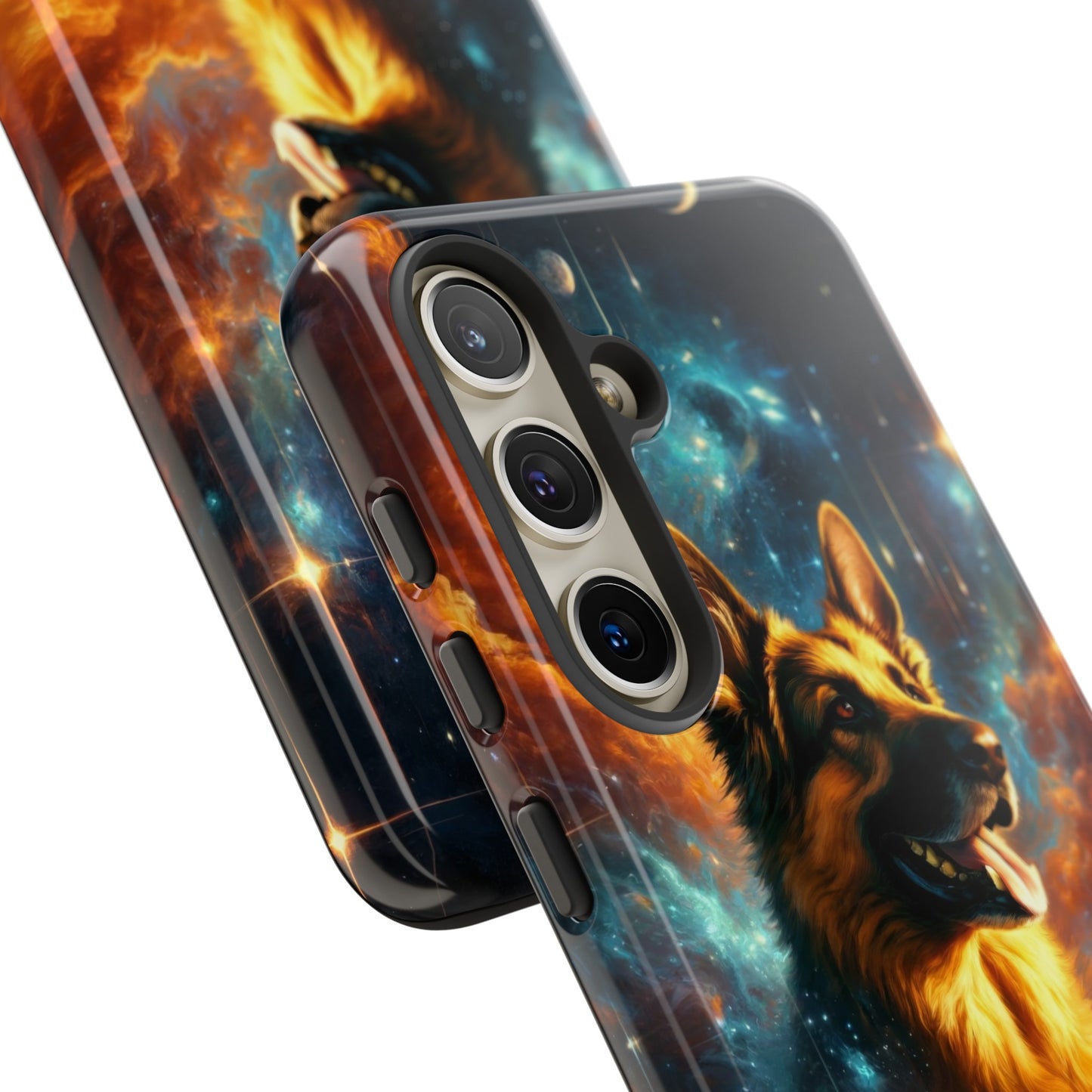 Sci-fi and stars-themed German Shepherd Phone Case