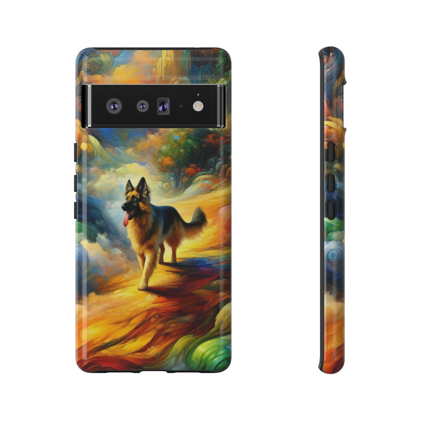 Fantasy and fauvism German Shepherd Phone Case