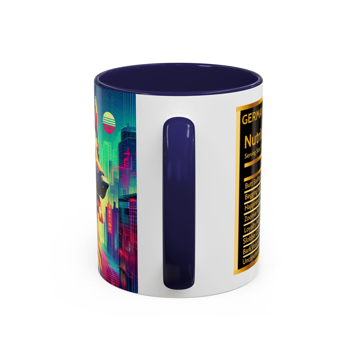 Glitch art German Shepherd Coffee Mug