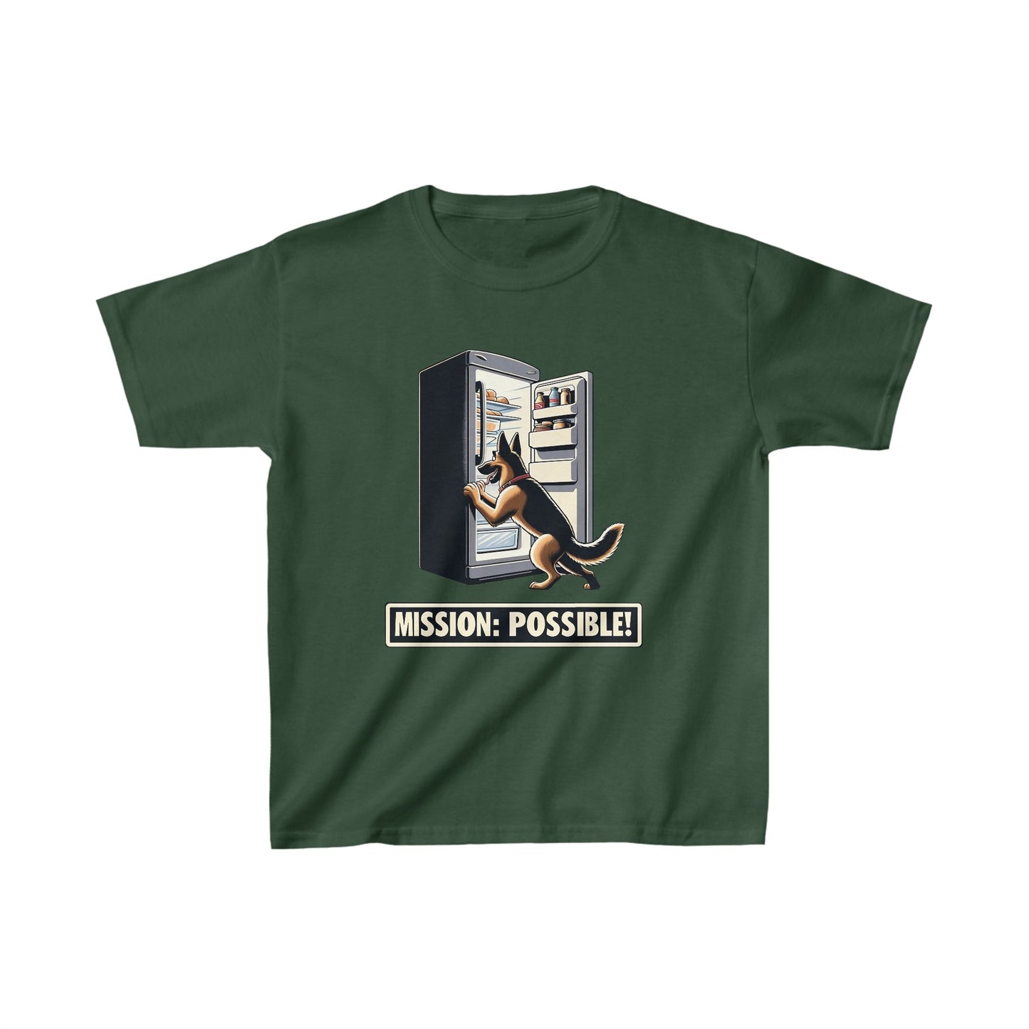 Mission Possible Kids Size T-Shirt (Multi colors) (German Shepherd)