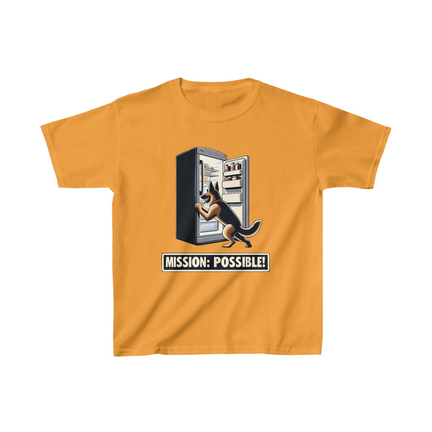 Mission Possible Kids Size T-Shirt (Multi colors) (German Shepherd)