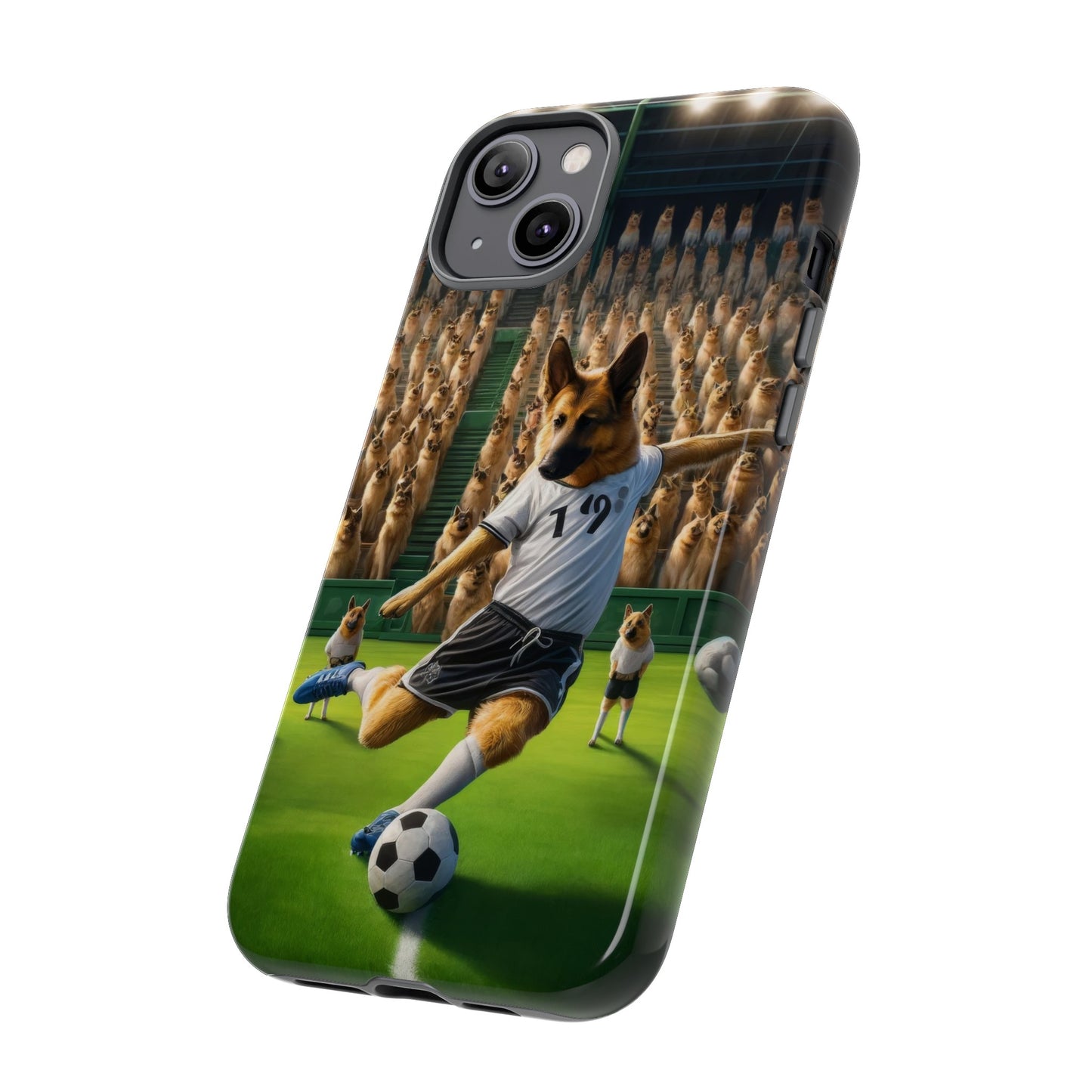 German Shepherd Playing Soccer Tough Phone Case