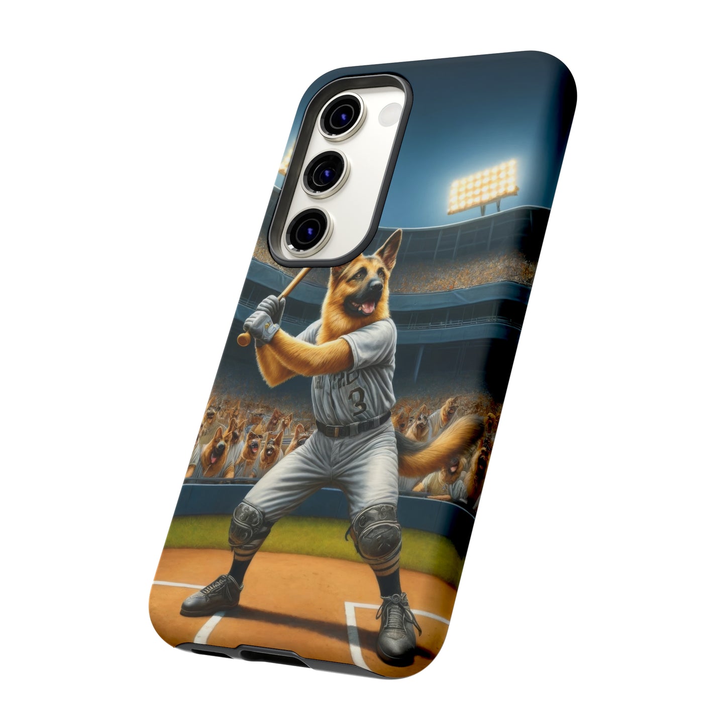 German Shepherd Playing Baseball Tough Phone Case