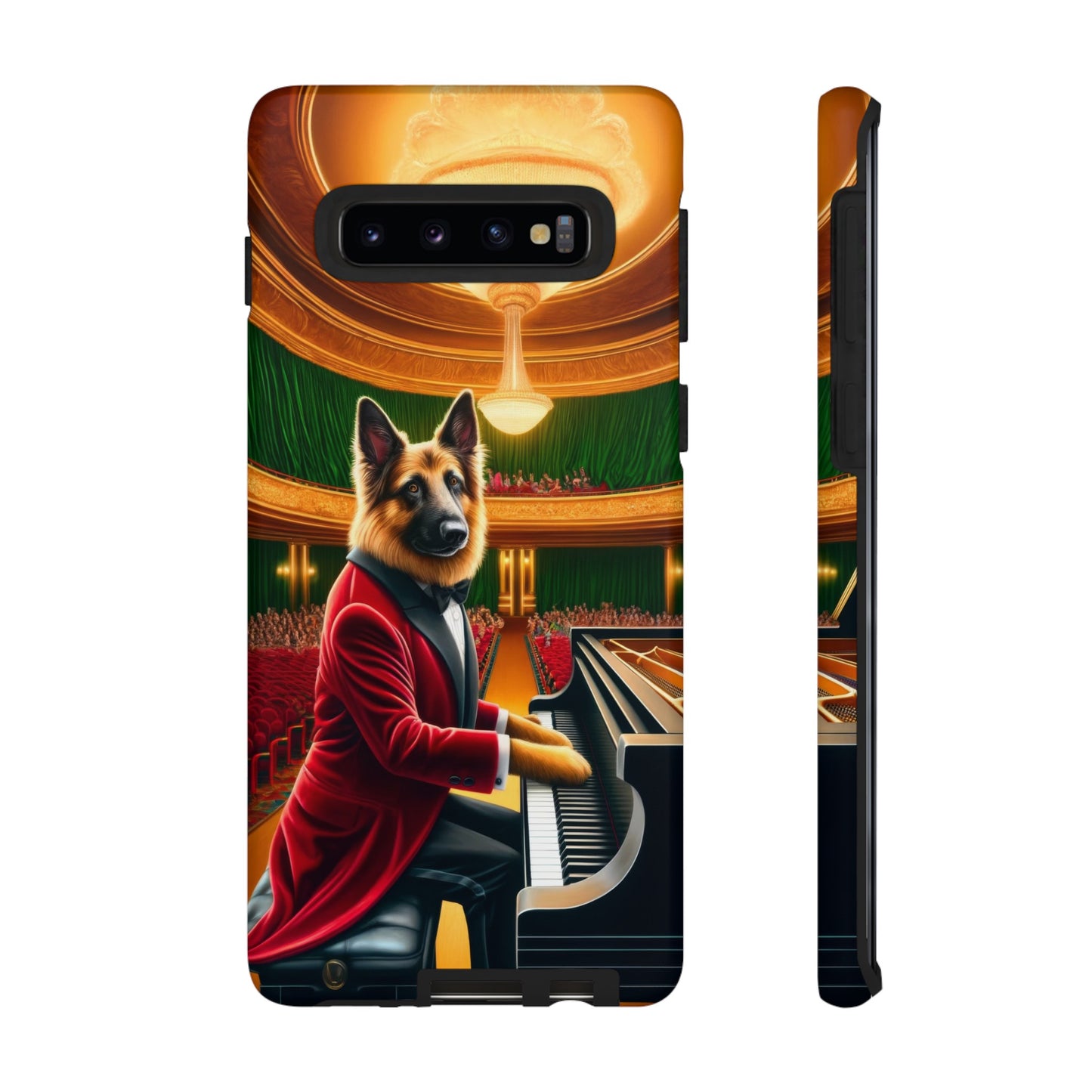 German Shepherd Playing the Piano Phone Case
