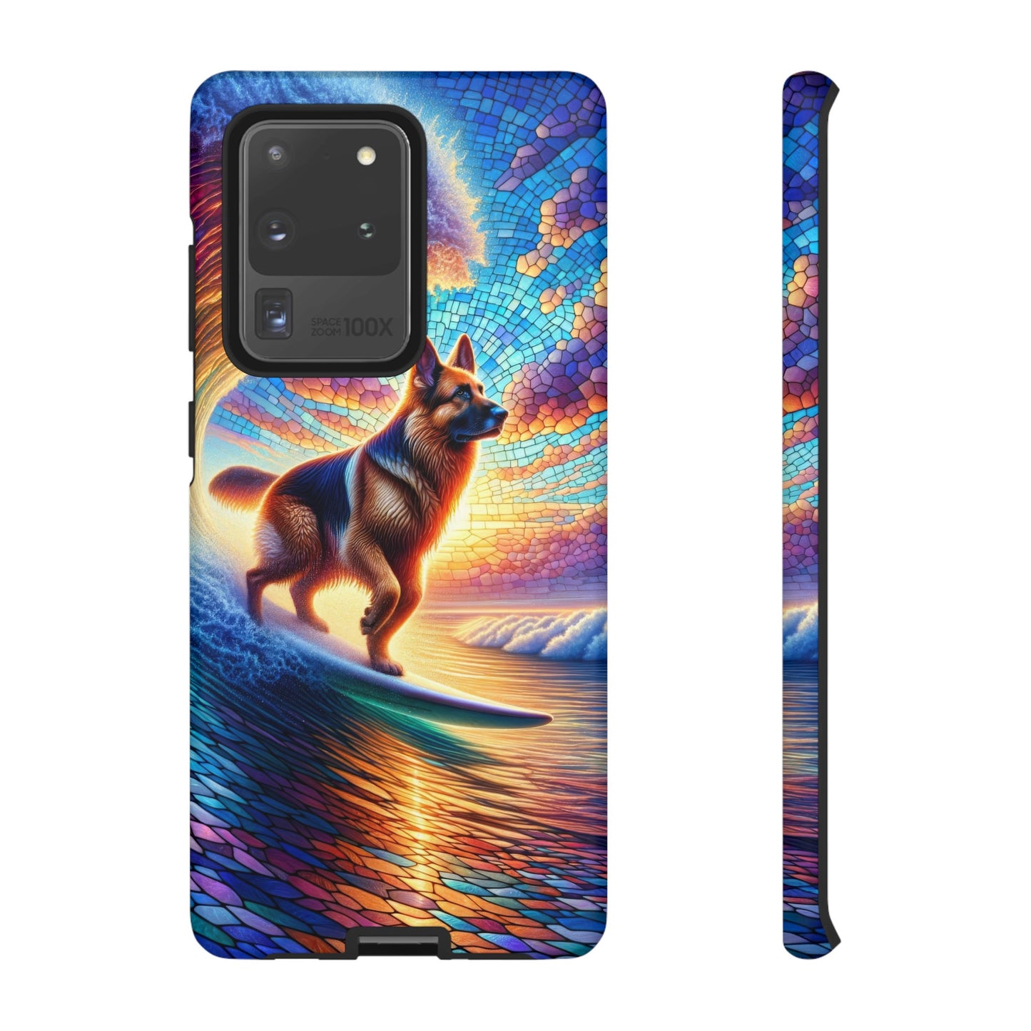 German Shepherd Surfing Phone Case