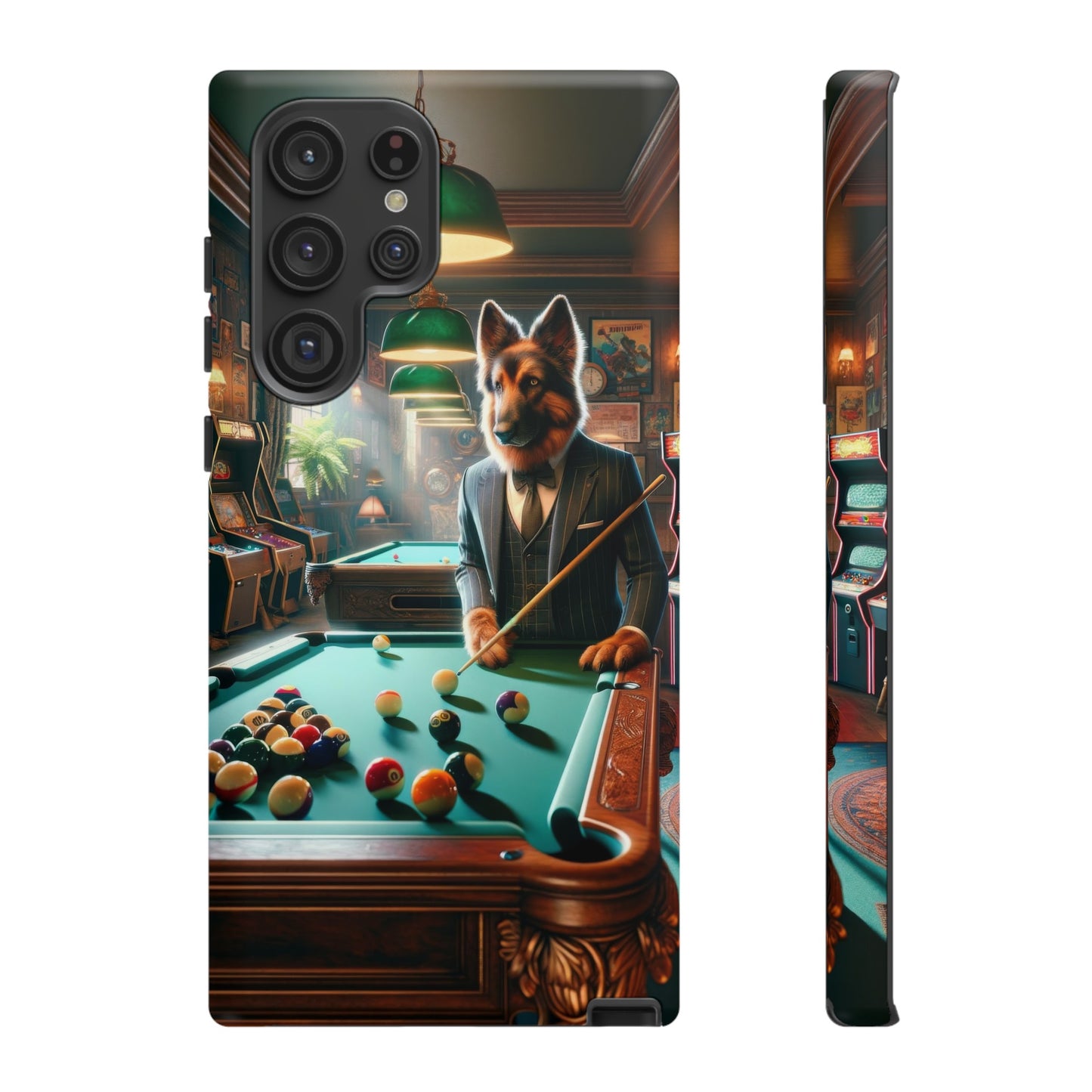 German Shepherd Playing Pool Phone Case