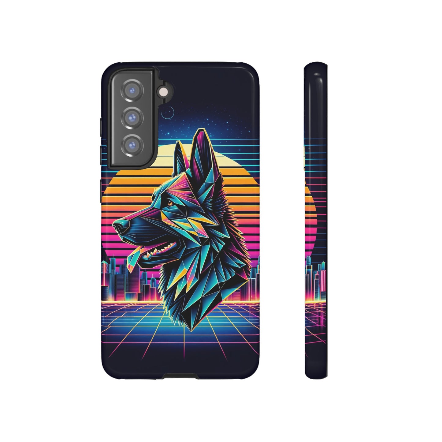 Origami and polyart German Shepherd Phone Case