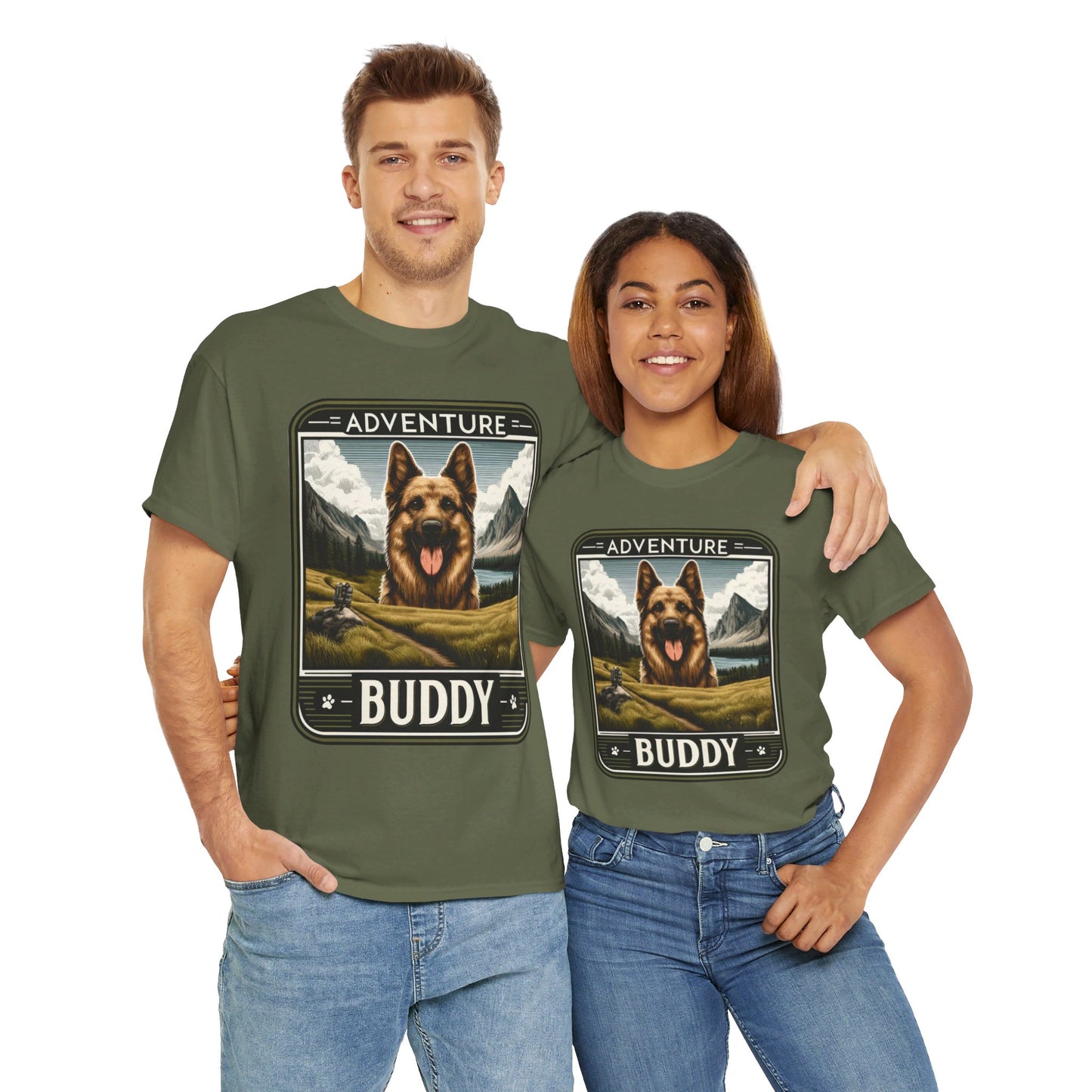 Adventure Buddy T-Shirt (13 colors) (German Shepherd)