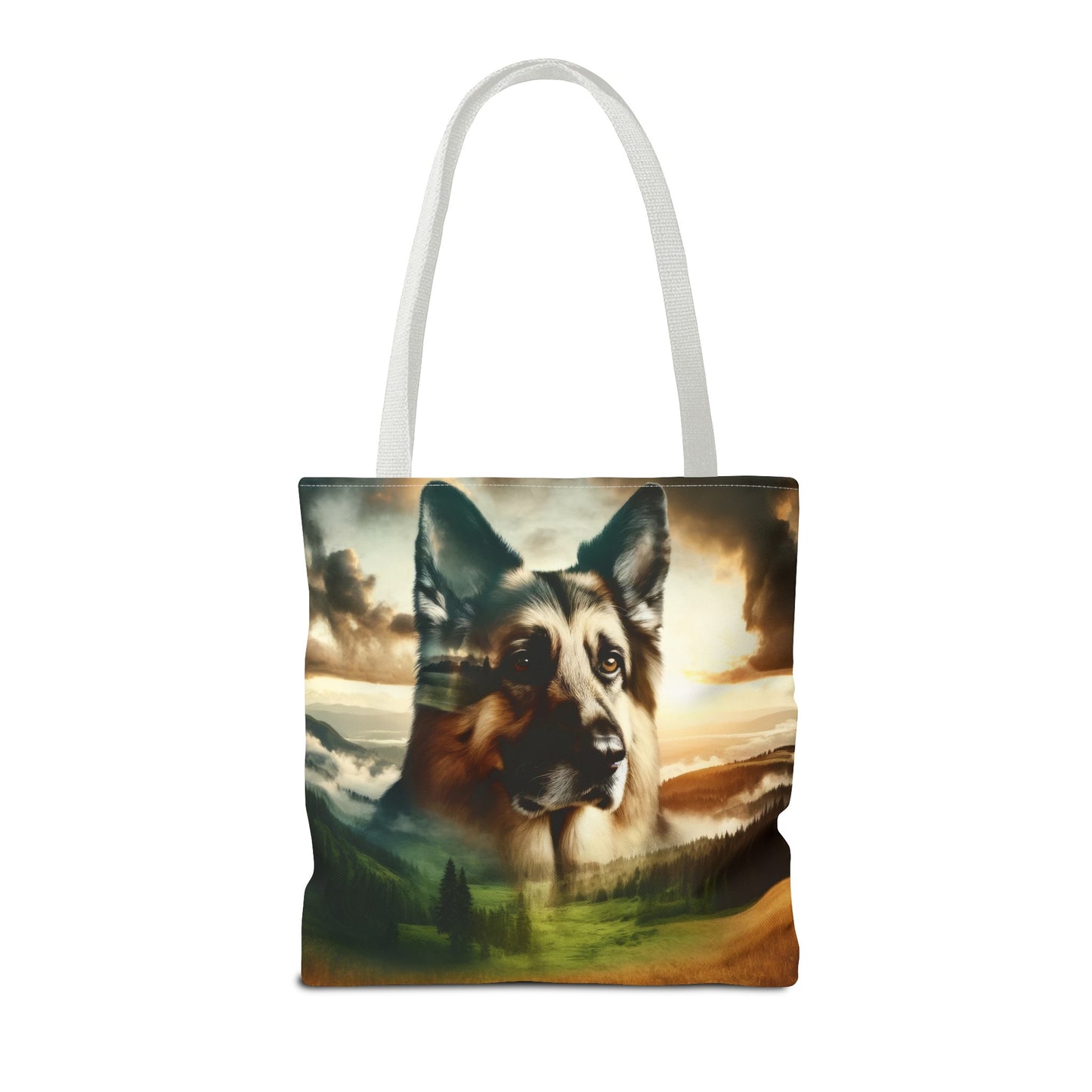 Romanticism and double exposure German Shepherd Tote Bag