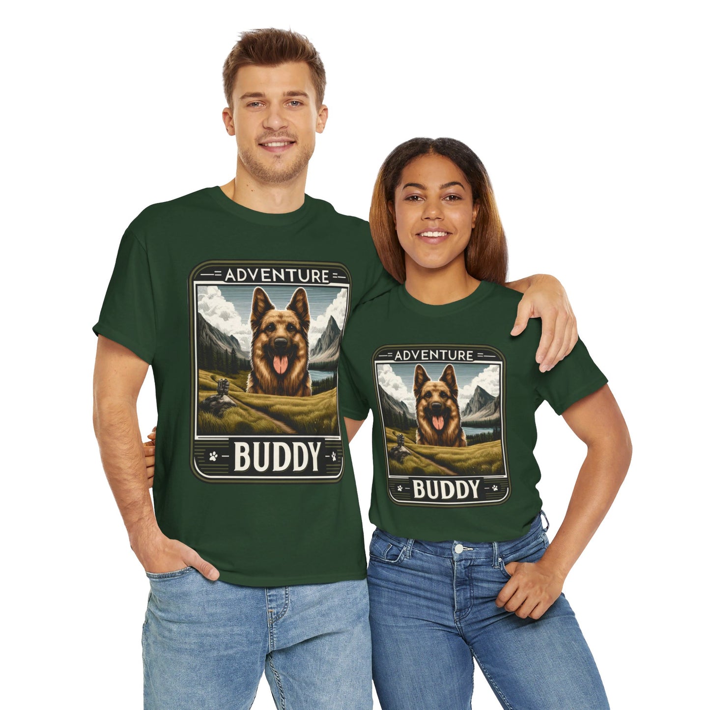 Adventure Buddy T-Shirt (13 colors) (German Shepherd)