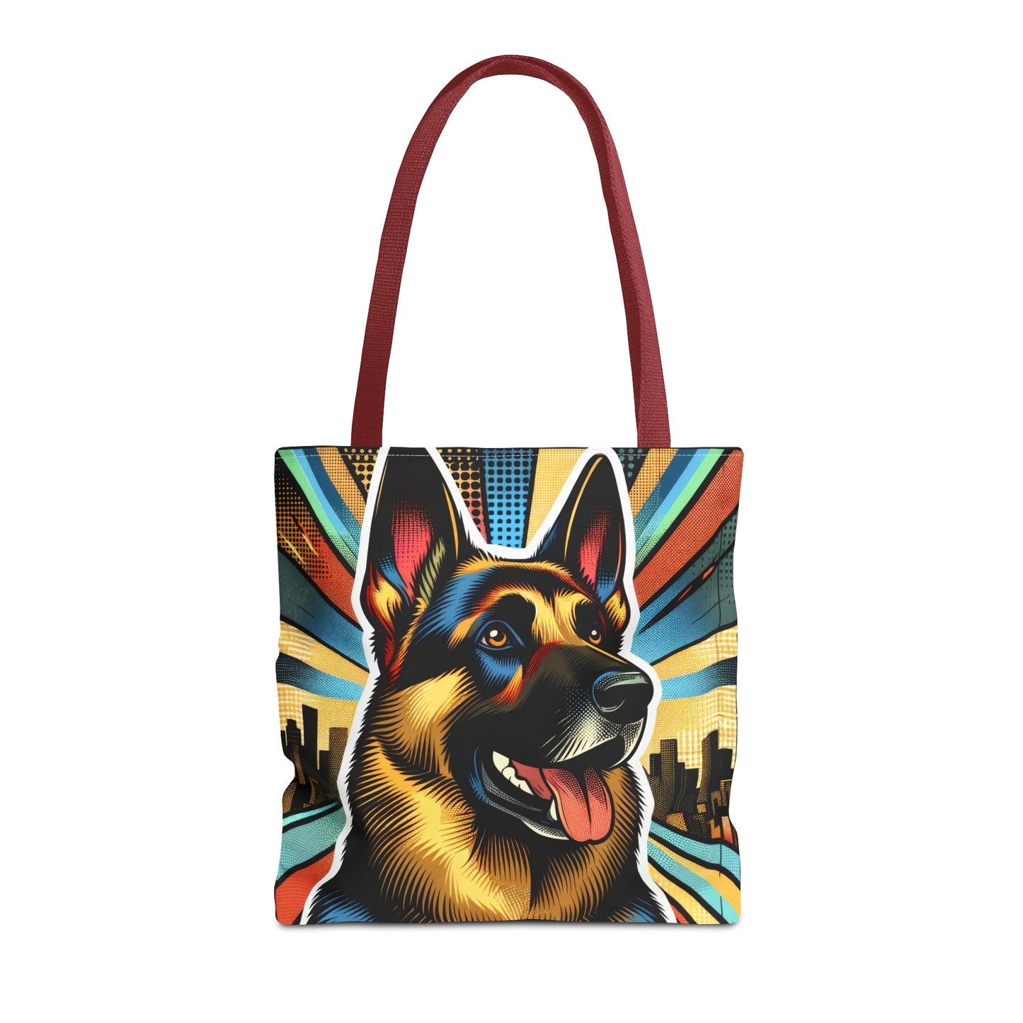 Comic style German Shepherd Tote Bag