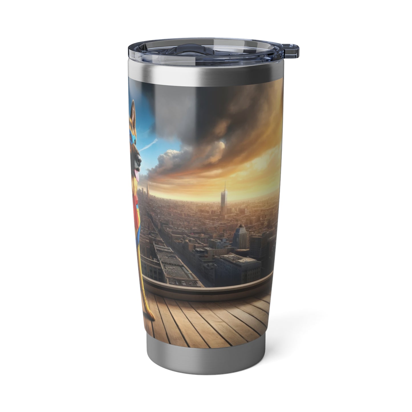 German Shepherd Superhero 20oz Tumbler