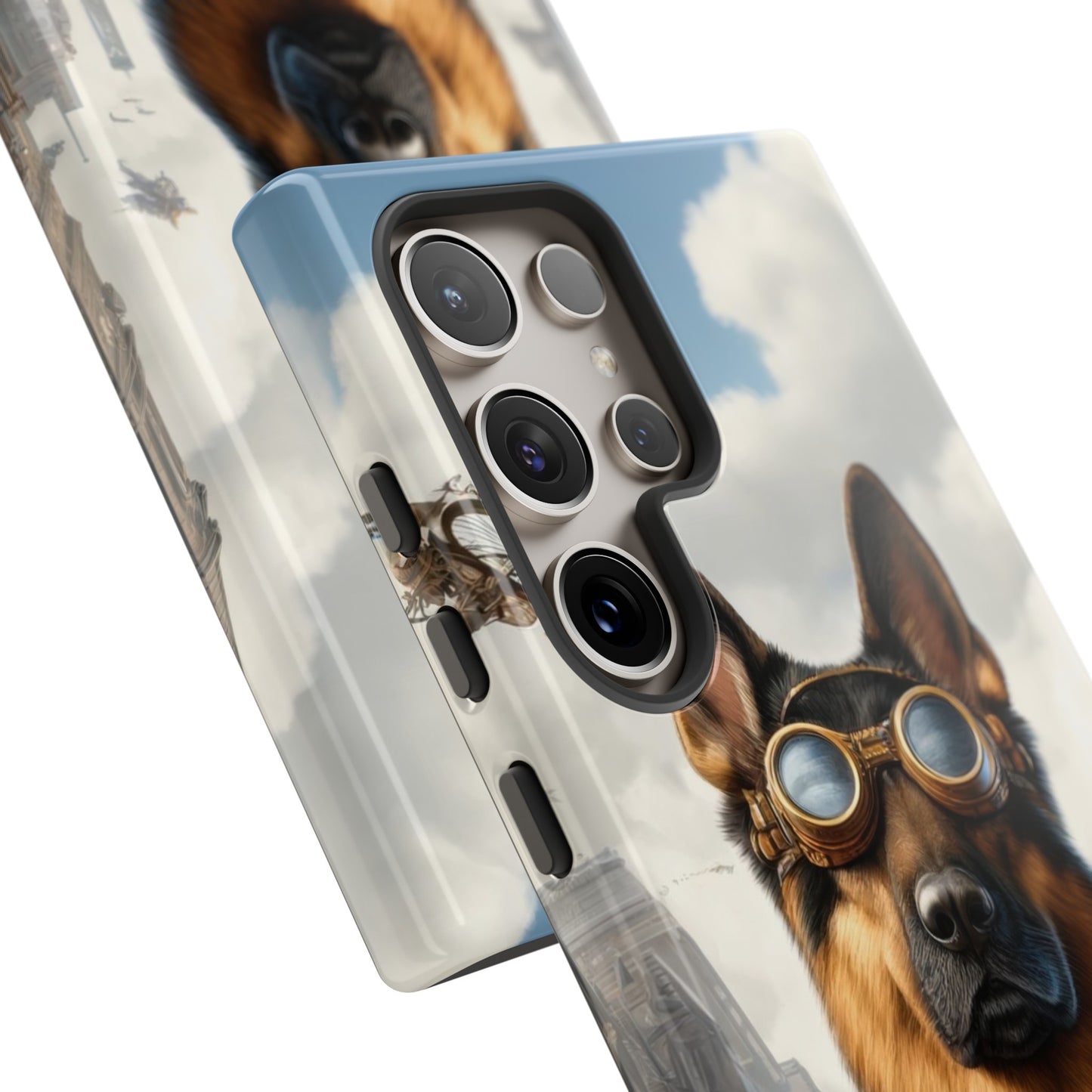 Realism and steampunk German Shepherd Phone Case