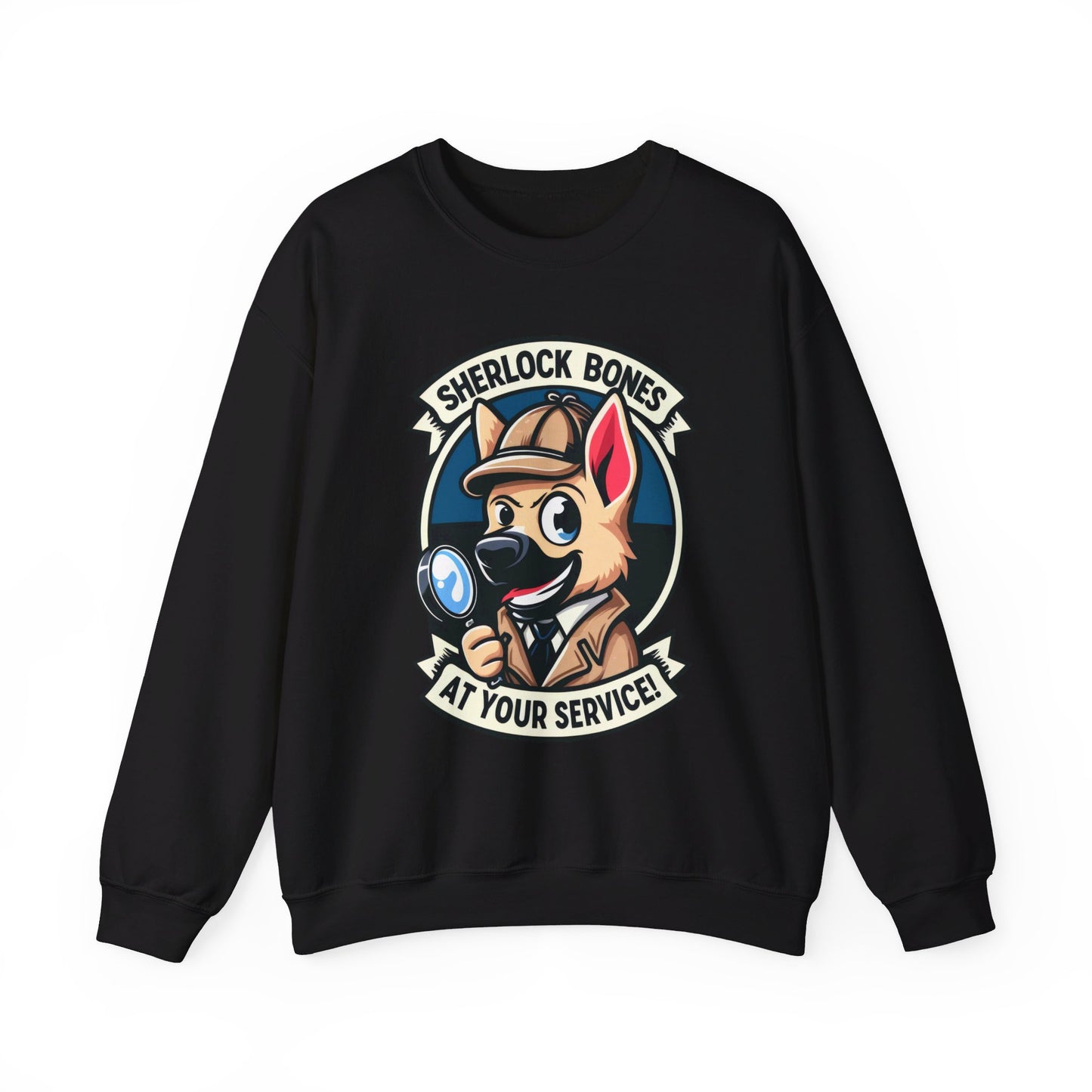 Sherlock Bones Sweatshirt (10 colors) (German Shepherd)