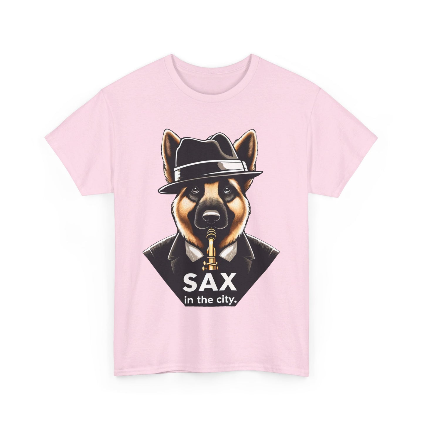 Sax in the City T-Shirt (13 colors) (German Shepherd)